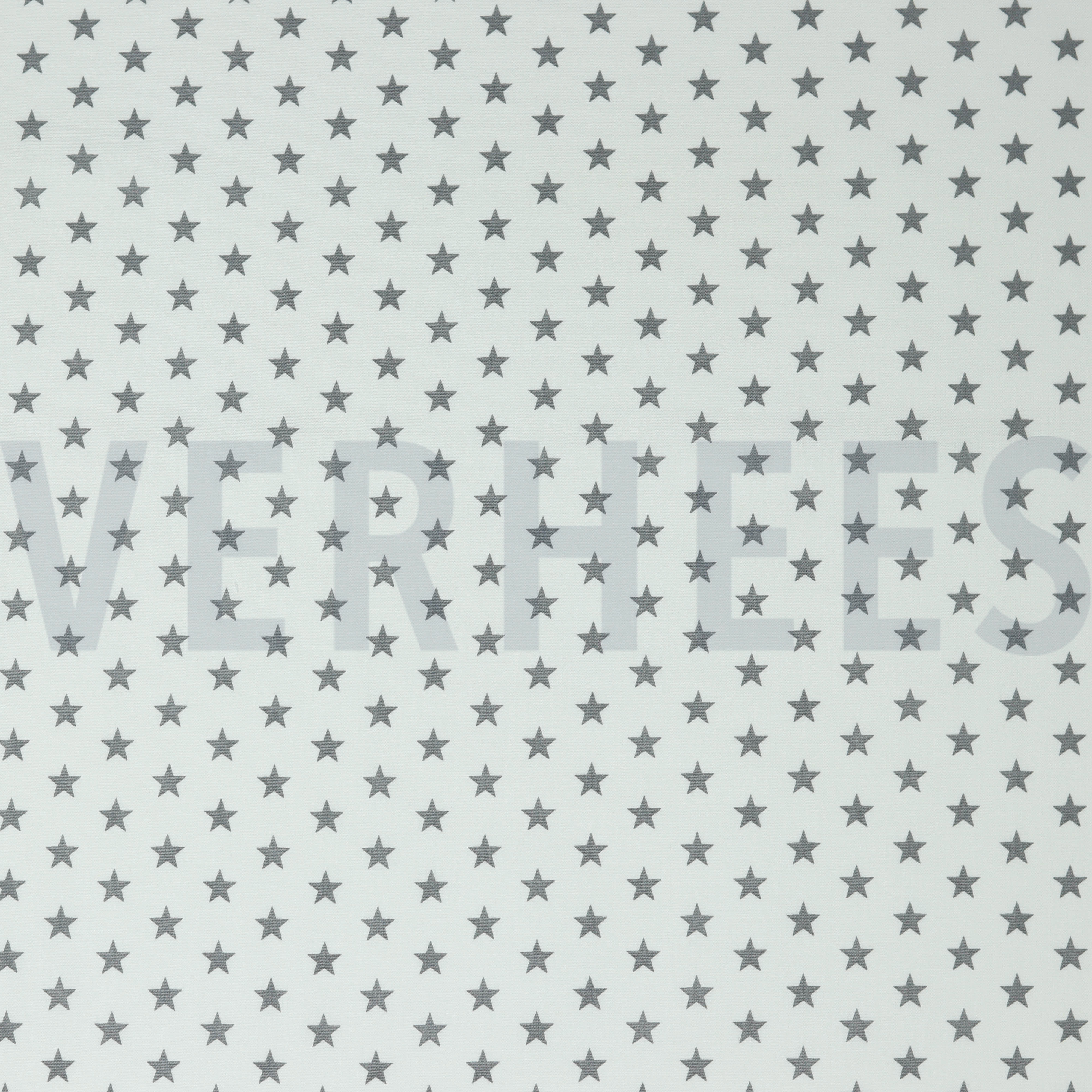 POPELINE DE COTON PETITES ÉTOILES BLANC/GRIS (high resolution)