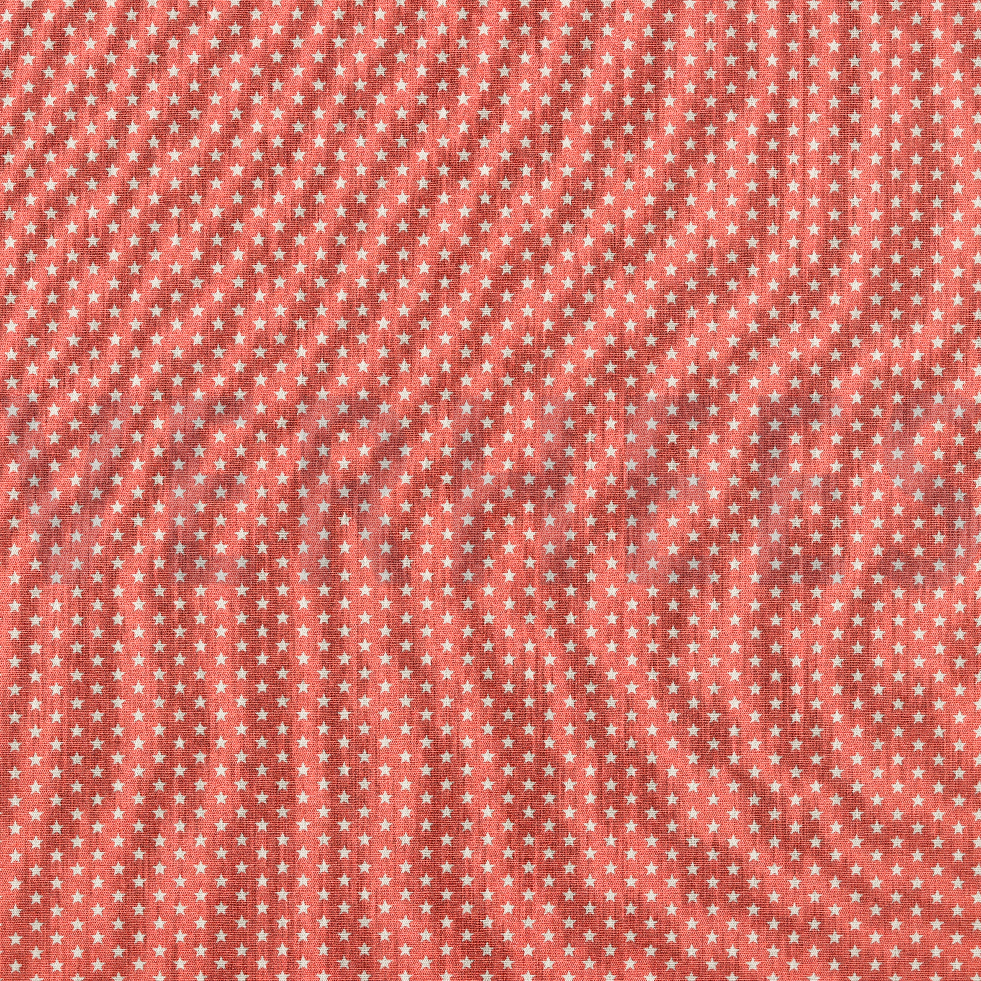 POPELINE DE COTON MINI ÉTOILES CORAIL (high resolution)