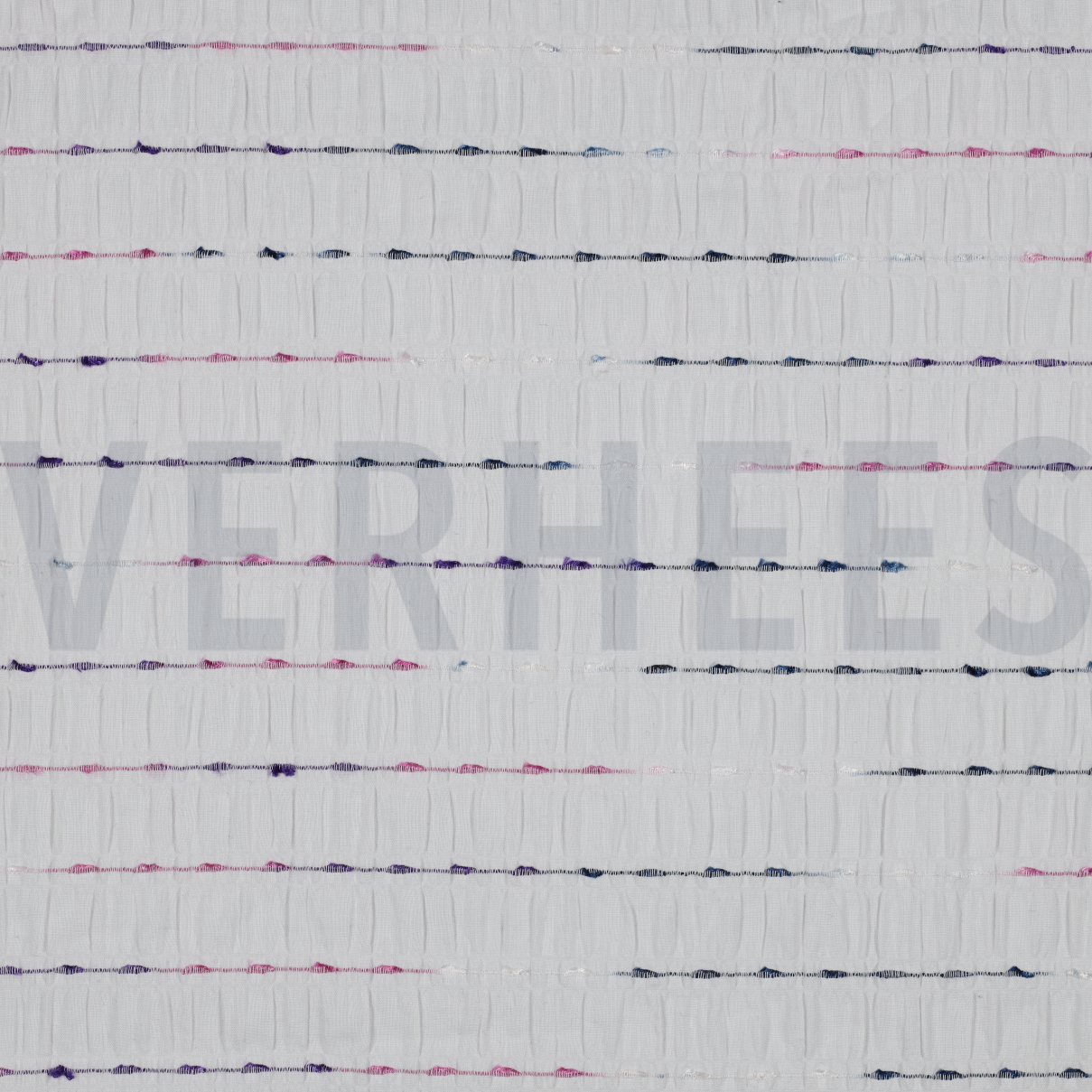 FRONCÉ COTON DOBBY RAYÉ BLANC (high resolution)