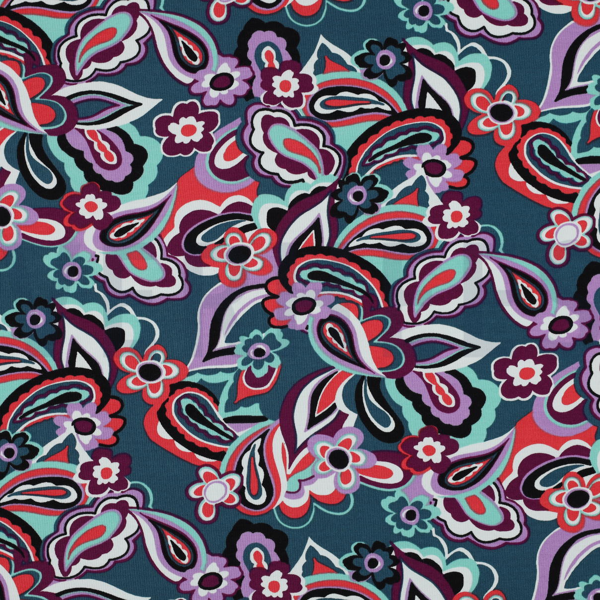 FRENCH TERRY BLOEMEN PETROL (high resolution)