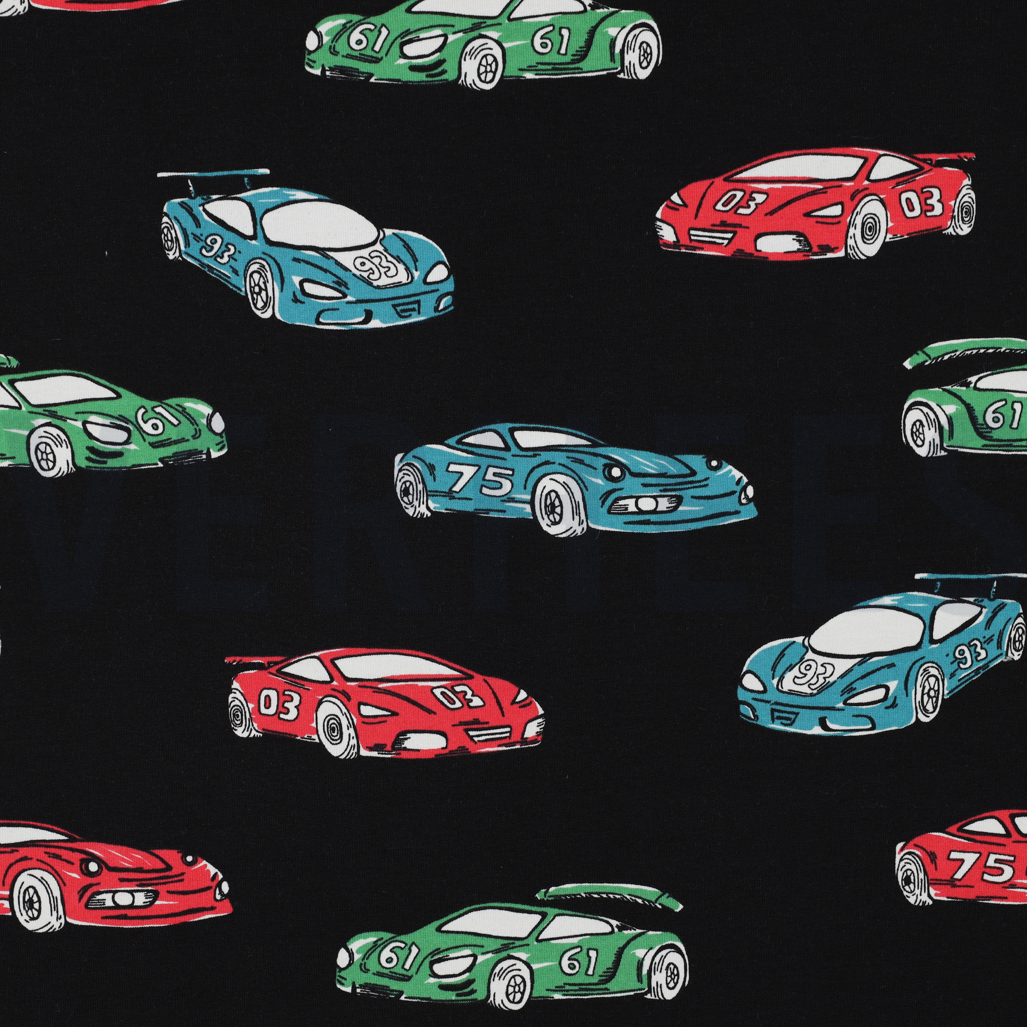 FRENCH TERRY VOITURES DE COURSE NOIR (high resolution)