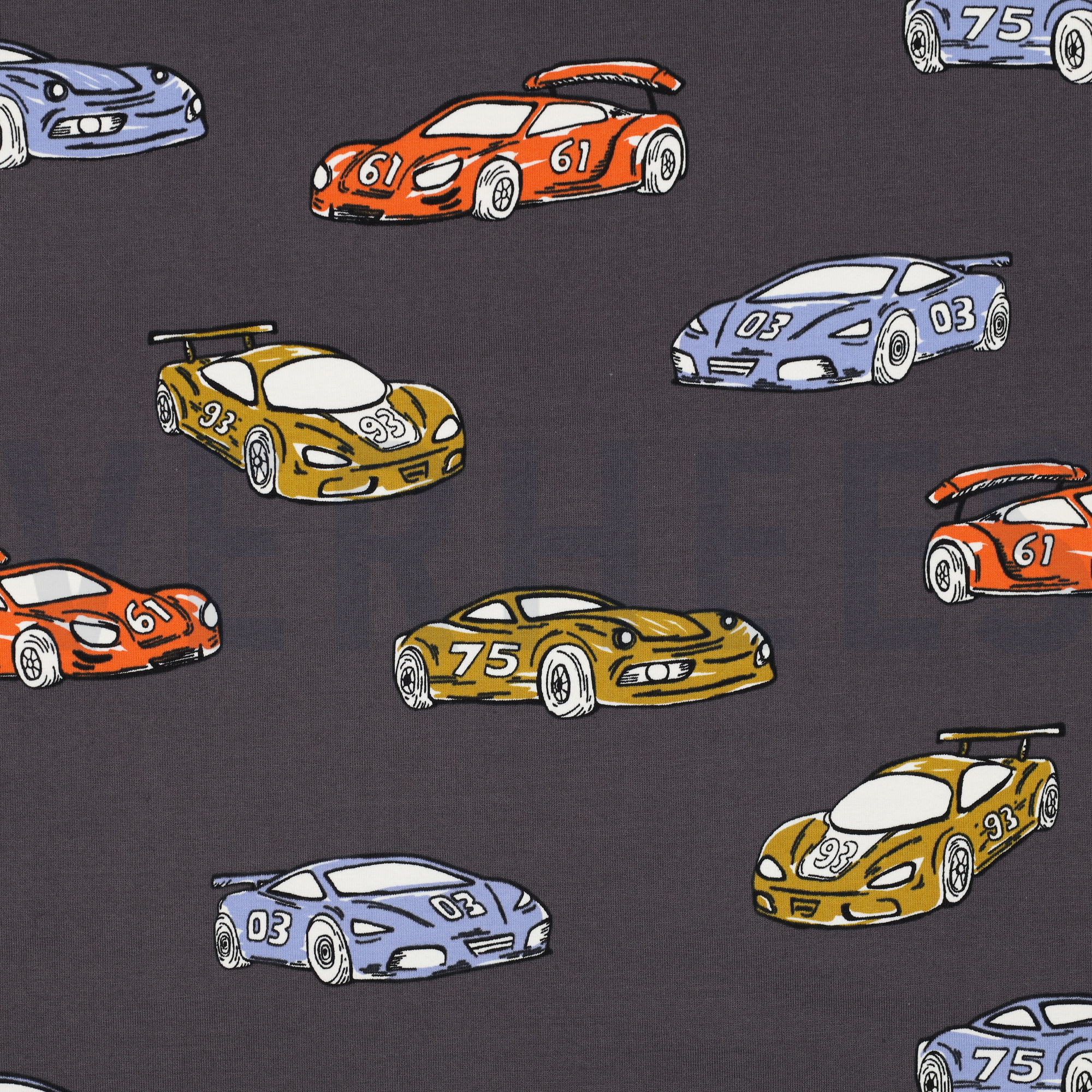 FRENCH TERRY RACEAUTO’S GRIJS (high resolution)