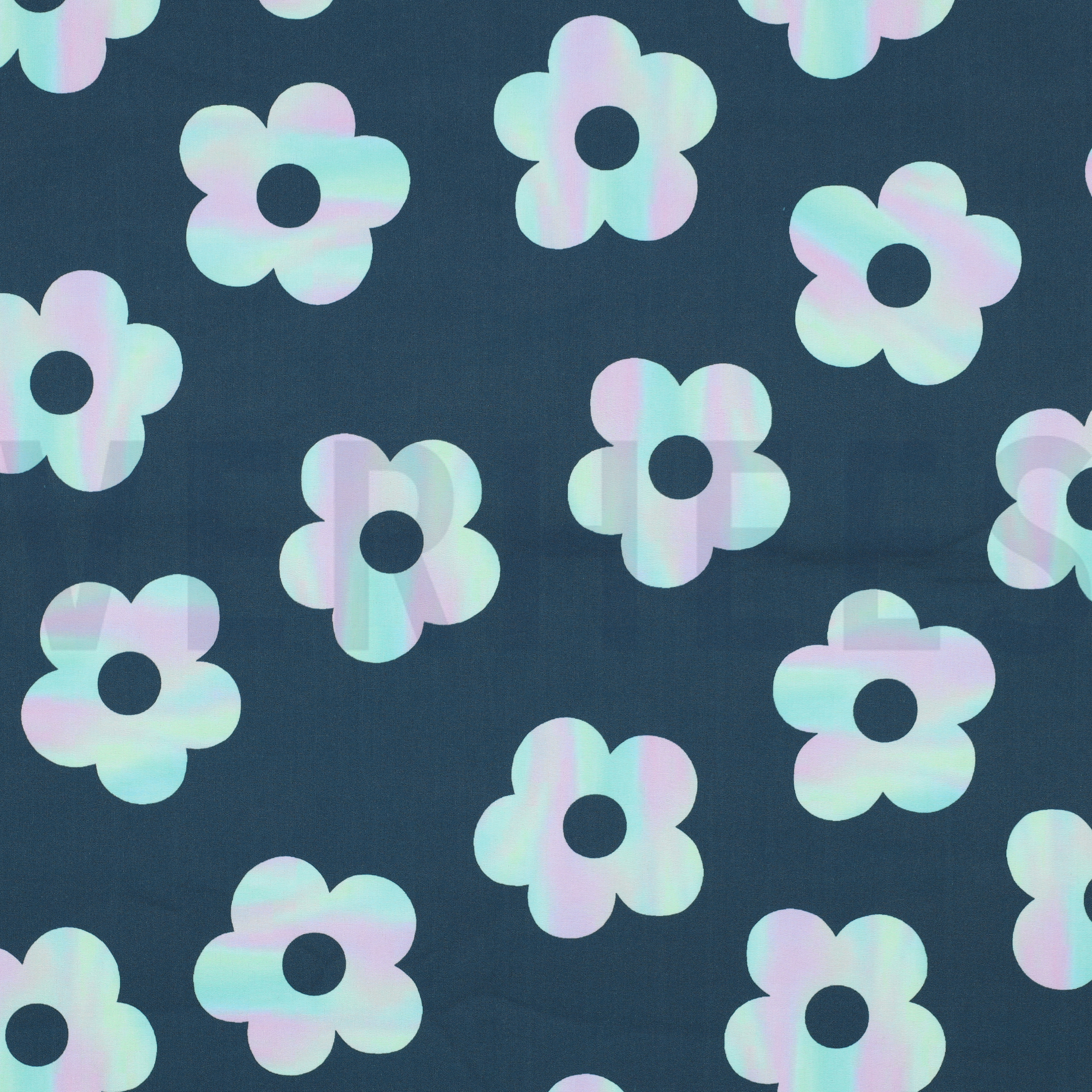 SOFTSHELL DIGITAL FLEURS PÉTROLE FONCÉ (high resolution)