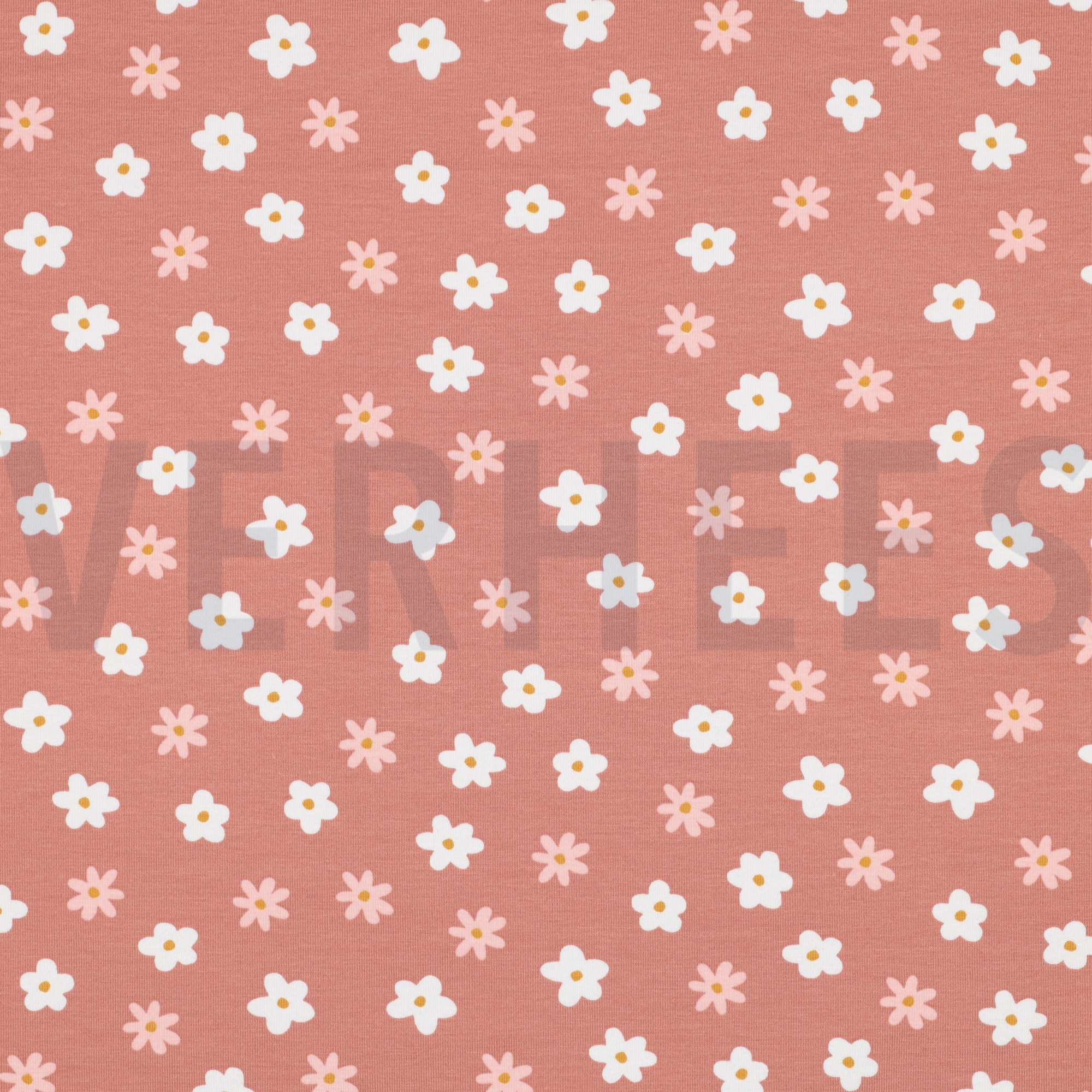 JERSEY GOTS ENTEN UND BLUMEN ROSA (high resolution)