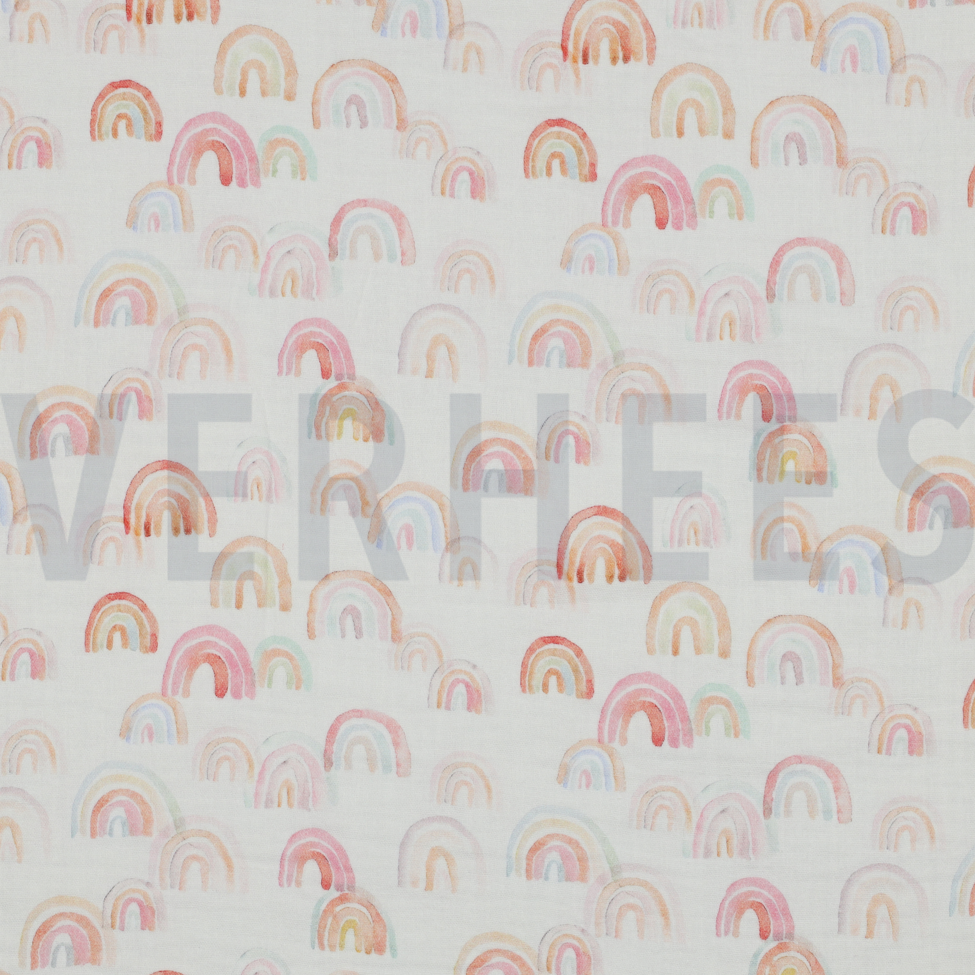 DOUBLE GAUZE DIGITAL RAINBOWS WHITE (high resolution)