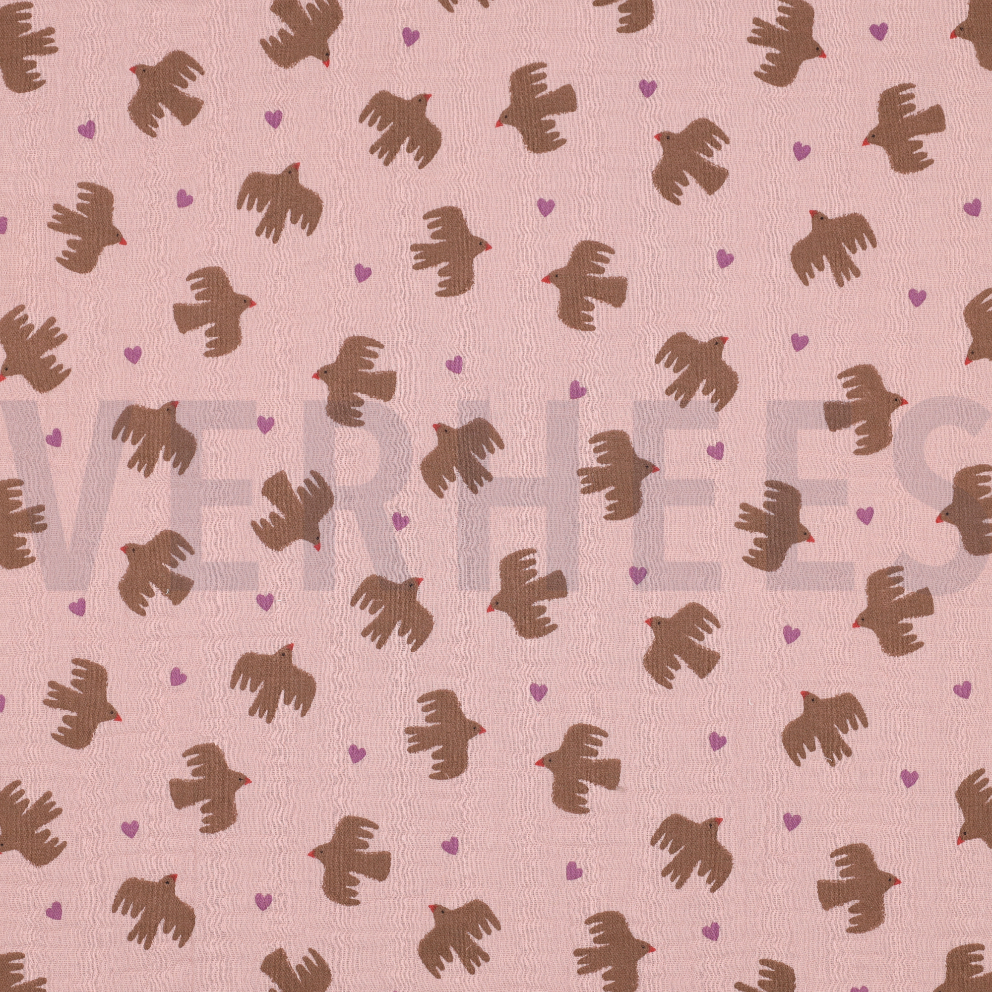 MUSSELIN GOTS VÖGEL SANFTROSA (high resolution)