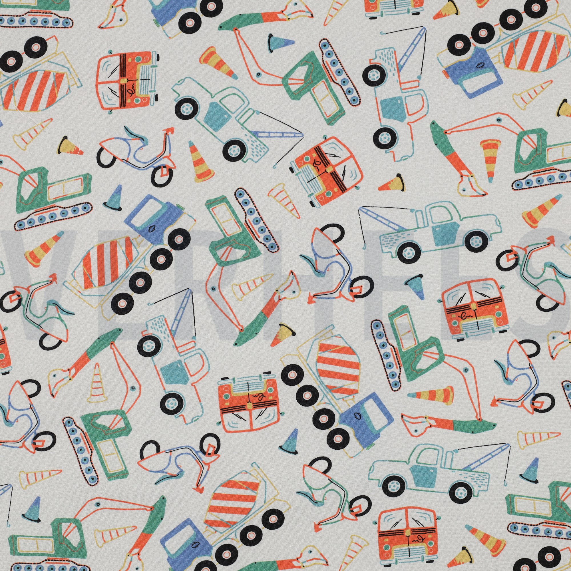 KATOENEN POPLIN WERKVOERTUIGEN GEBROKEN WIT (high resolution)