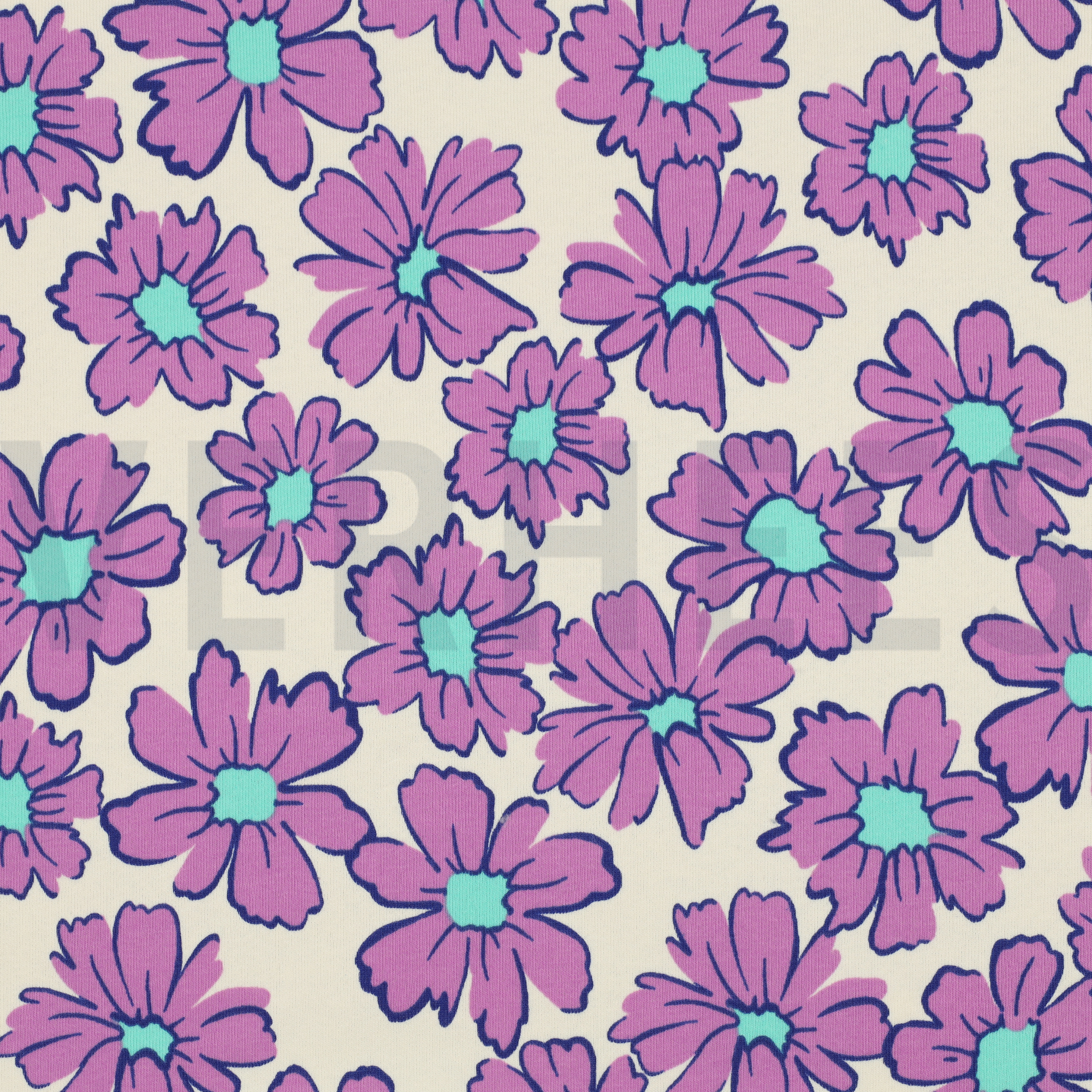 JOGGING BLUMEN GEBROCHEN WEISS (high resolution)