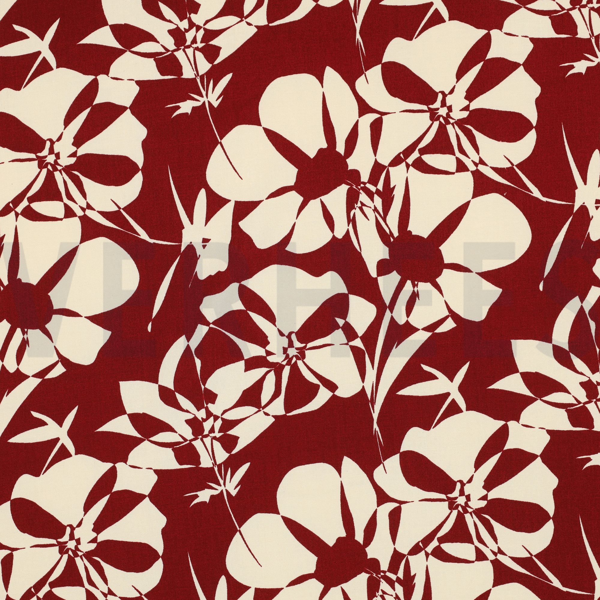 VISCOSE RADIANCE ABSTRACT FLOWERS RED (high resolution)