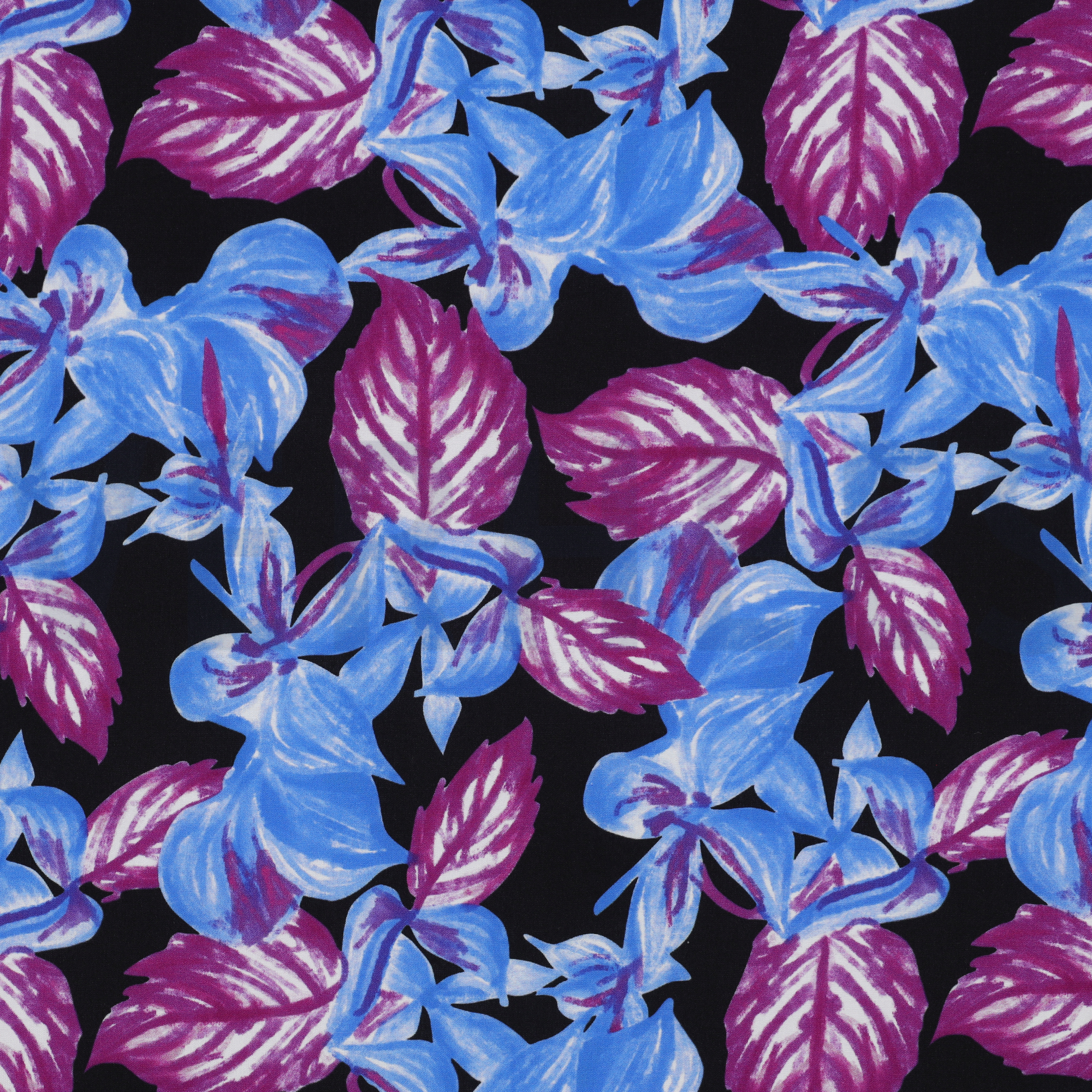 VISCOSE RADIANCE DIGITAAL BLADEREN ZWART (high resolution)