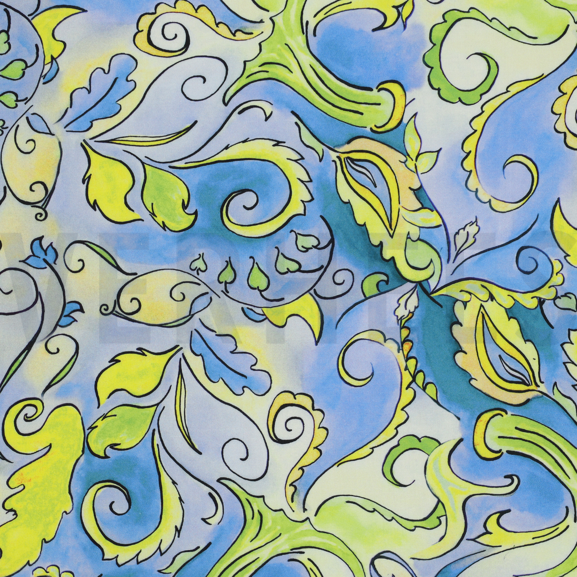 VISKOSE RADIANCE DIGITAL ABSTRAKT BLAU (high resolution)