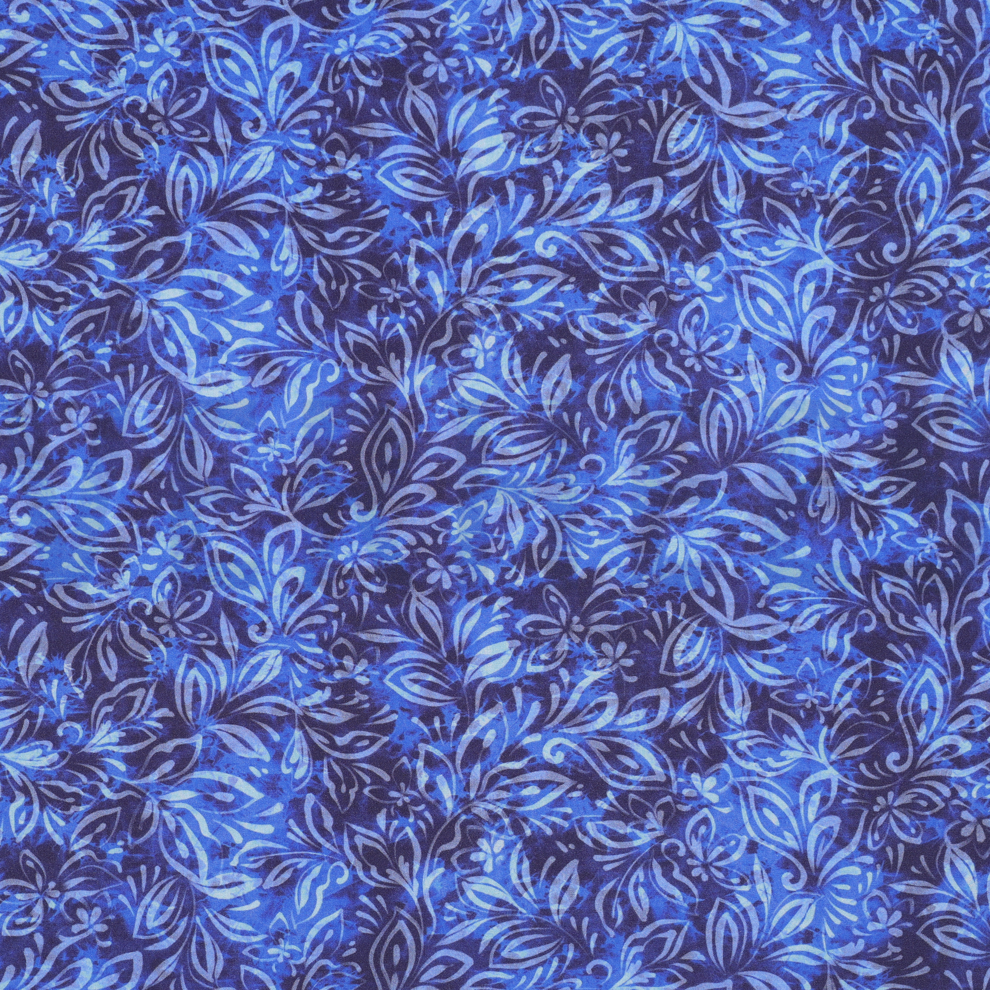 VISCOSE RADIANCE DIGITAL FLOWERS NAVY (high resolution)