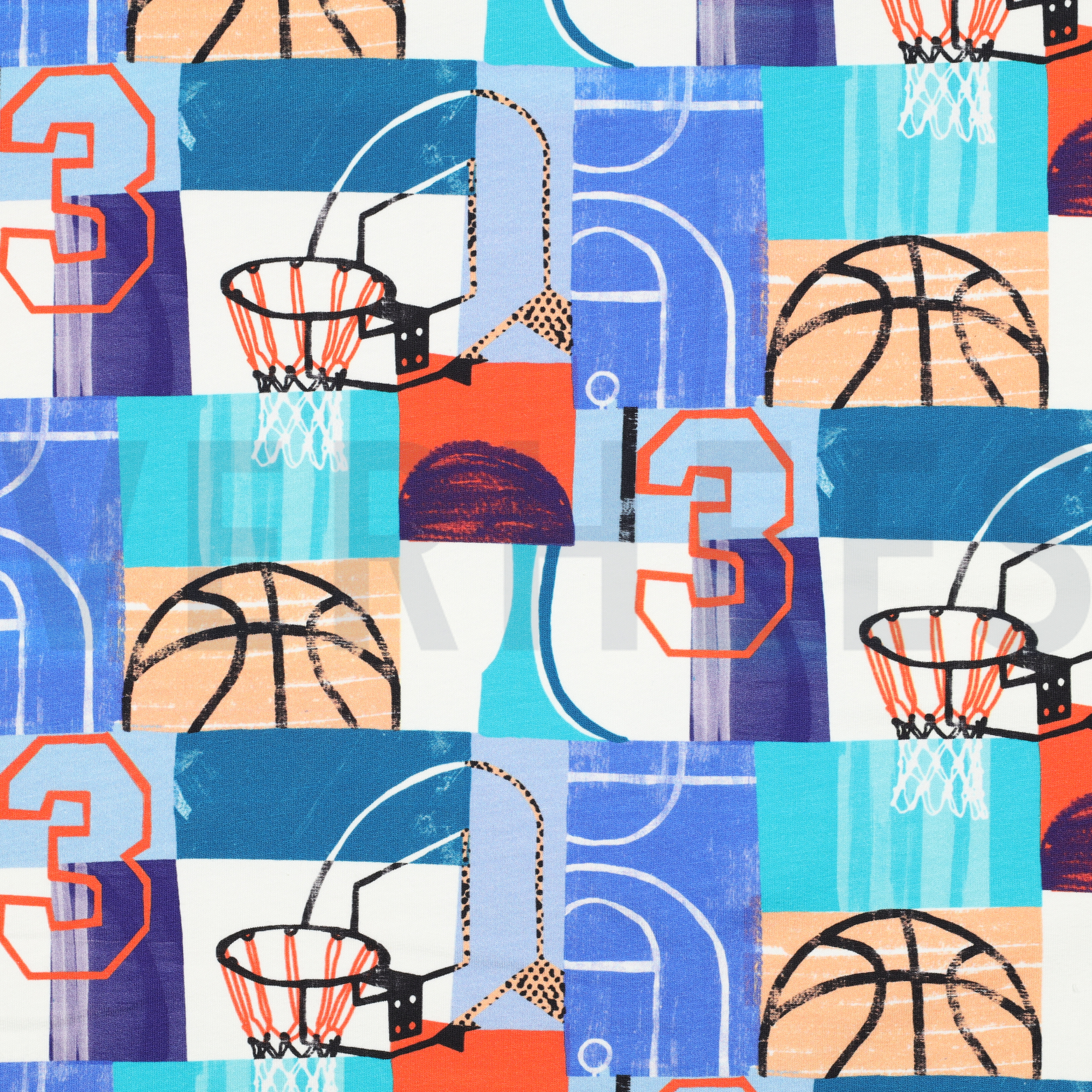 FRENCH TERRY DIGITAAL BASKETBALLEN BLAUW (high resolution)