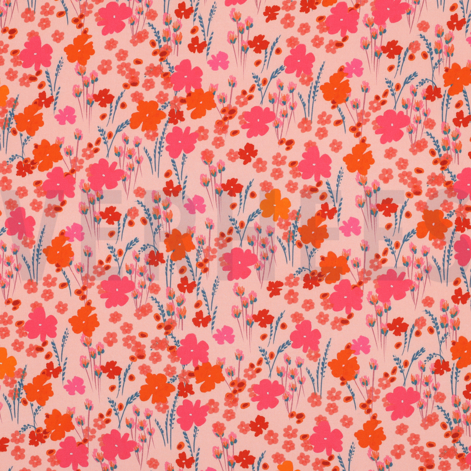 LENZING™ ECOVERO™ DIGITAL FLEURS PÊCHE (high resolution)