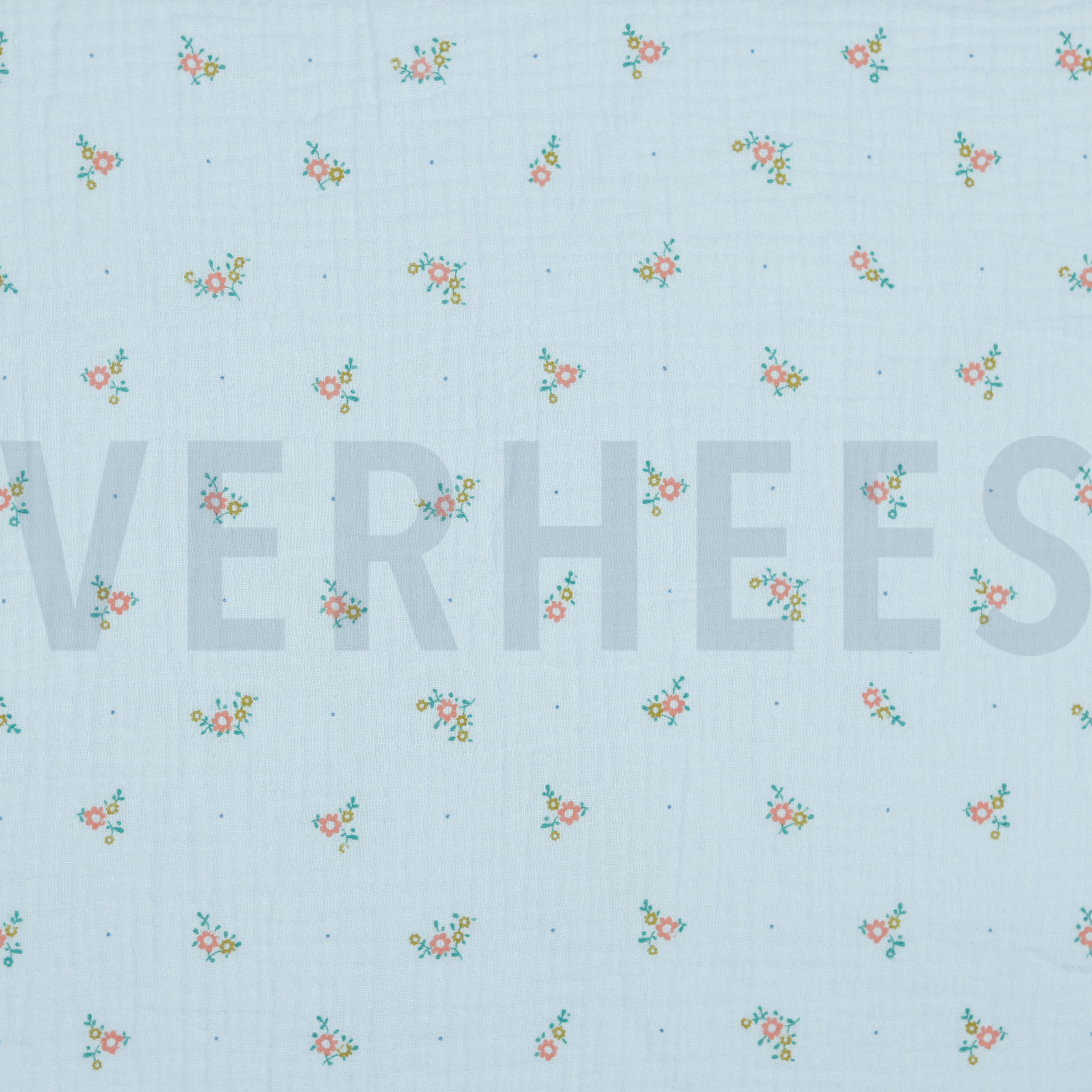 DOUBLE GAUZE FLOWERS LIGHT BLUE (high resolution)