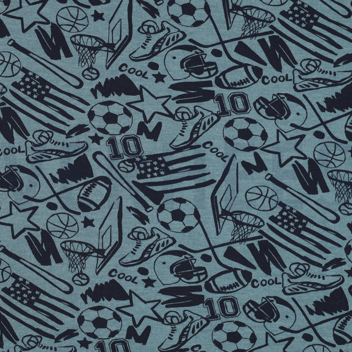 SWEAT MELANGE SPORTS BLEU FUMÉ MÉLANGÉ (high resolution)