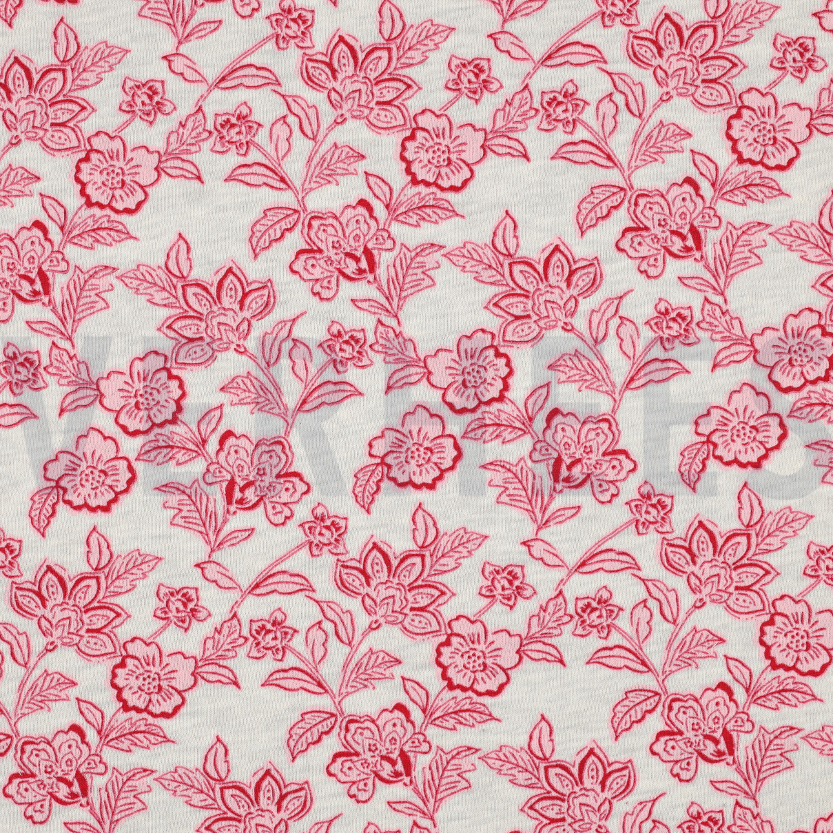 SWEAT MELANGE BLUMEN ECRU MELIERT / ROSA (high resolution)