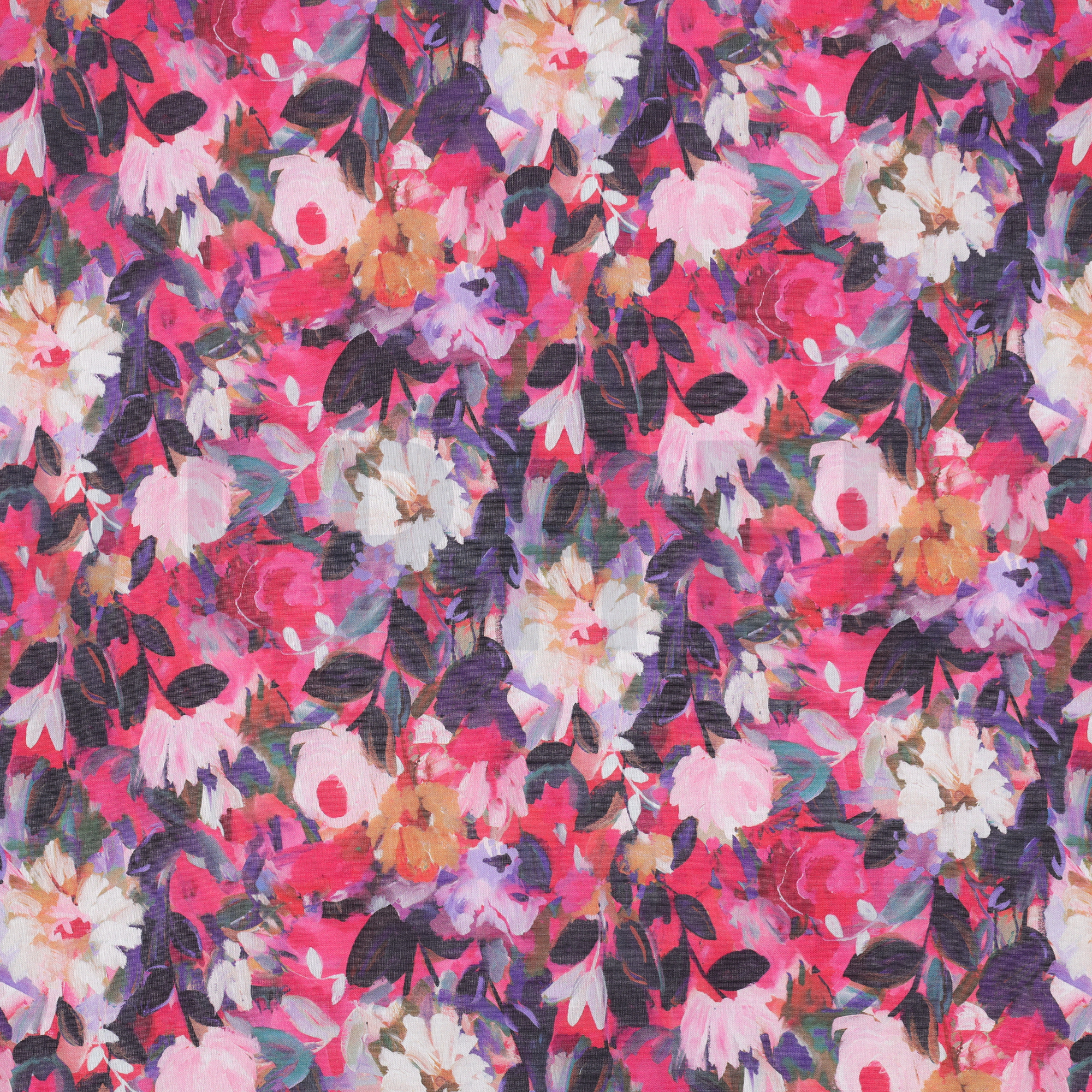 COTON VOILE DIGITAL FLEURS FUCHSIA (high resolution)