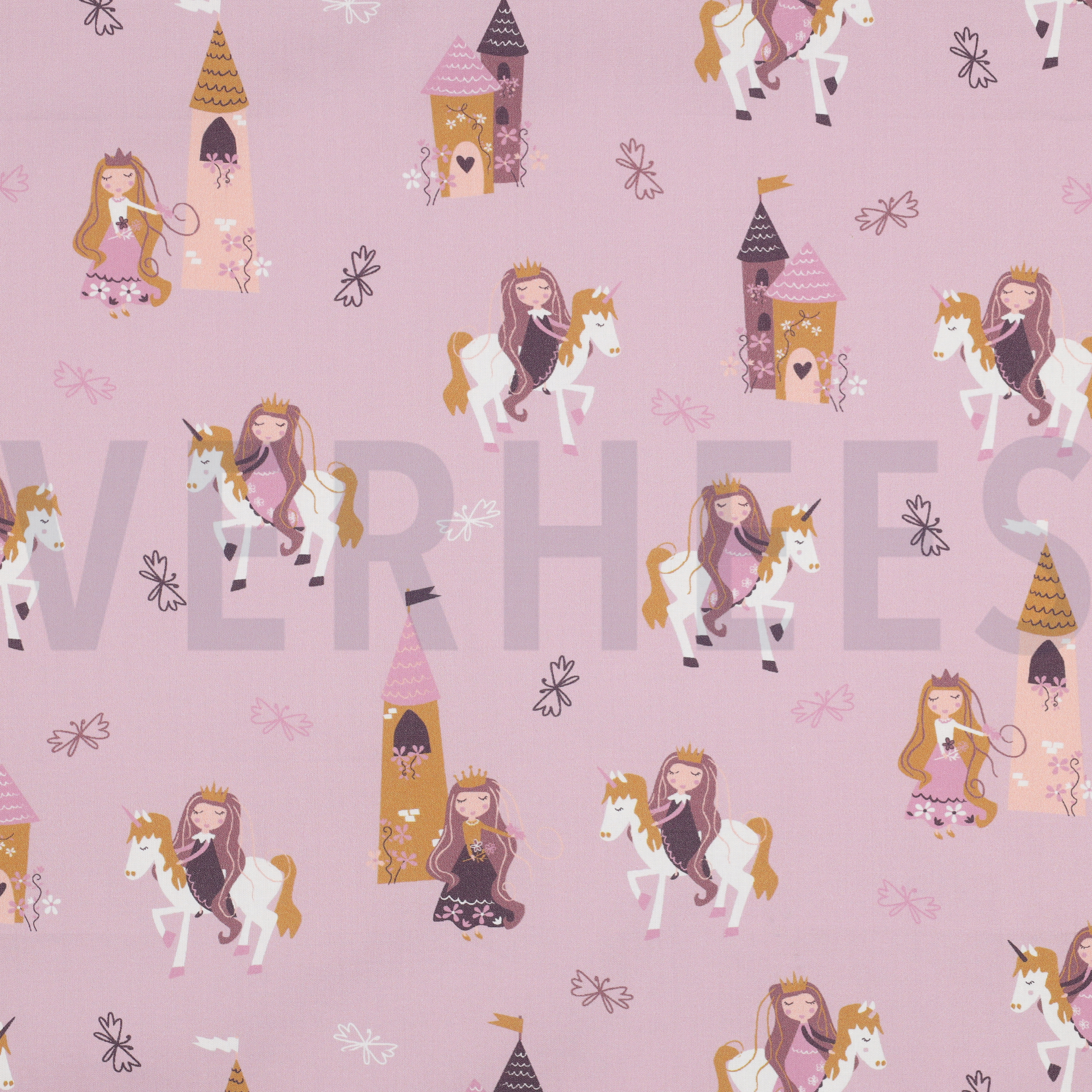 BAUMWOLLE POPELINE PRINZESSINNEN ROSA (high resolution)