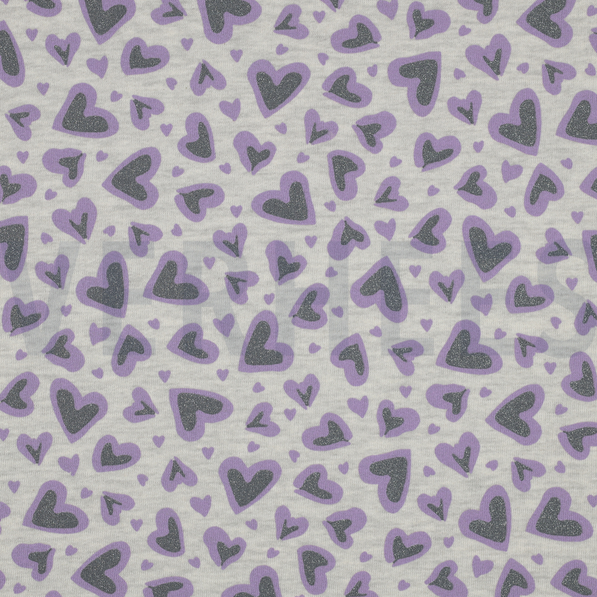 SWEAT MELANGE GLITTER LUIPAARD HARTEN ECRU GEMÊLEERD (high resolution)