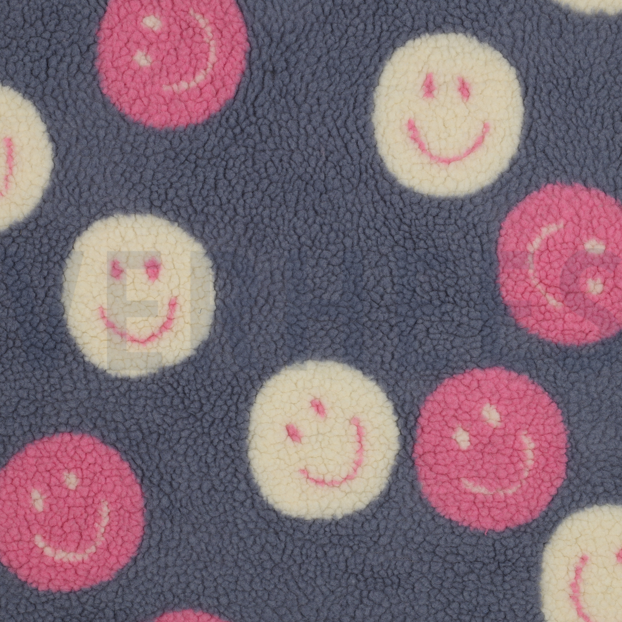 TEDDYSTOFF JACQUARD HAPPY FACES JEANSBLAU (high resolution)