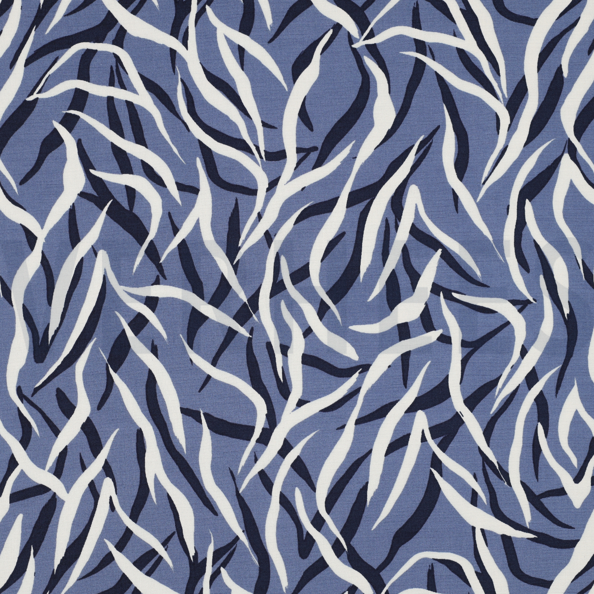 VISCOSE POPLIN STRETCH DIERENHUID JEANSBLAUW (high resolution)