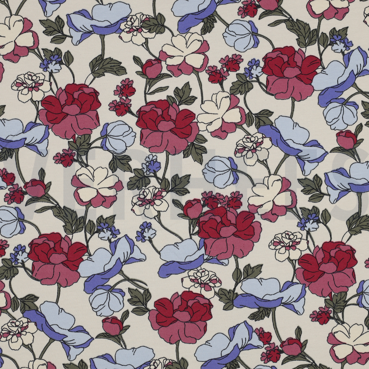 JERSEY GROSSE BLUMEN ECRU (high resolution)