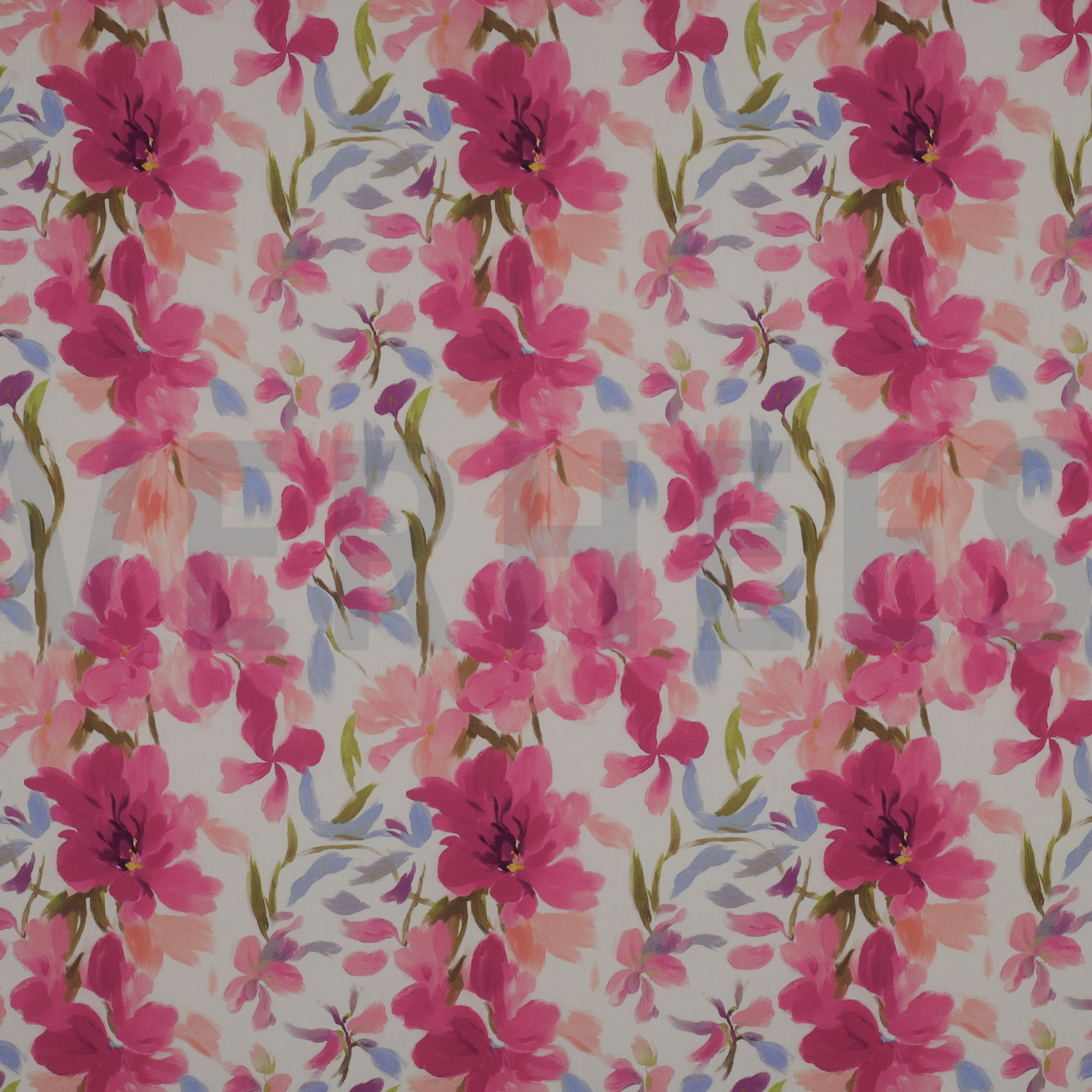 LENZING™ ECOVERO™ DIGITAL FLOWERS ECRU (high resolution)