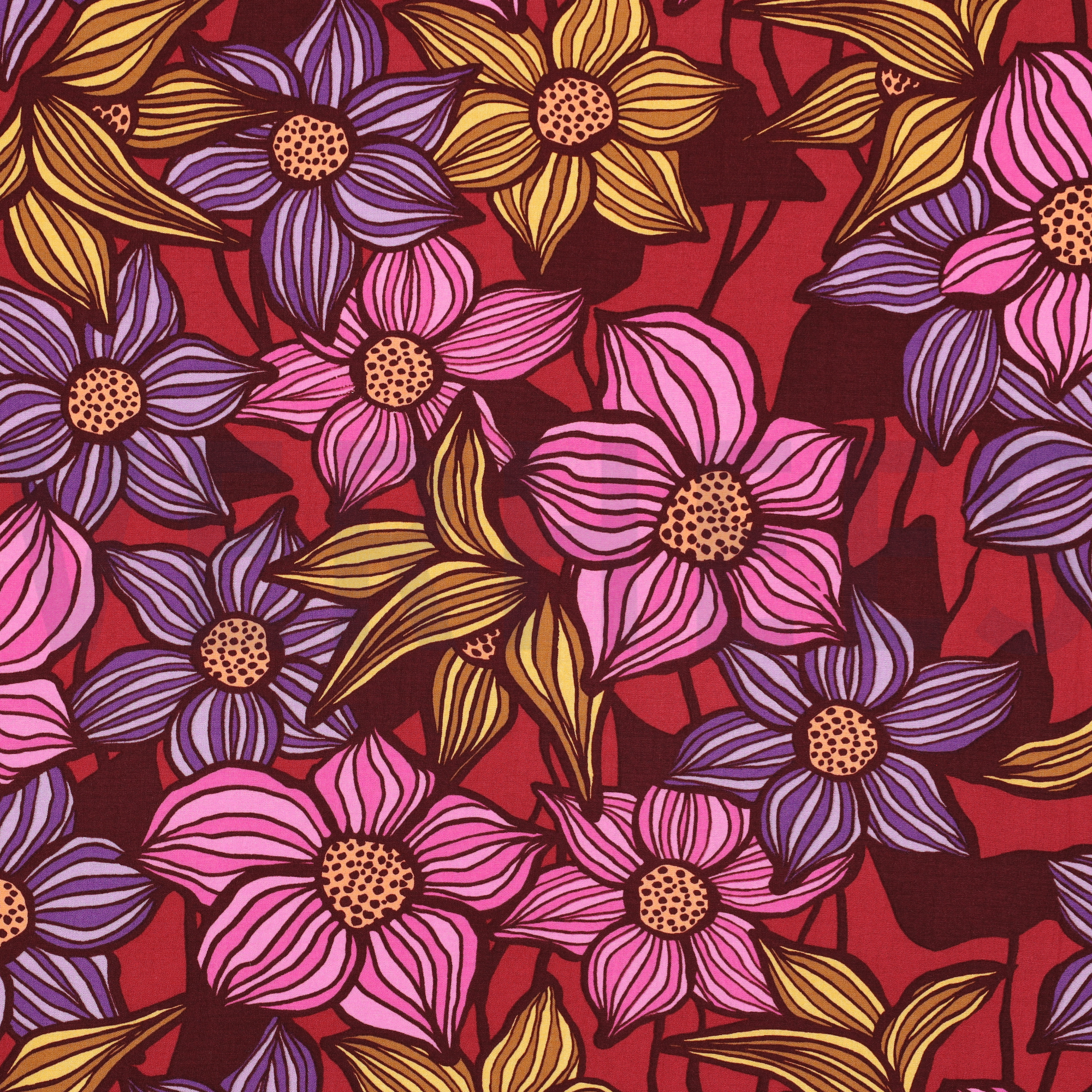 LENZING™ ECOVERO™ FLOWERS BURGUNDY (high resolution)