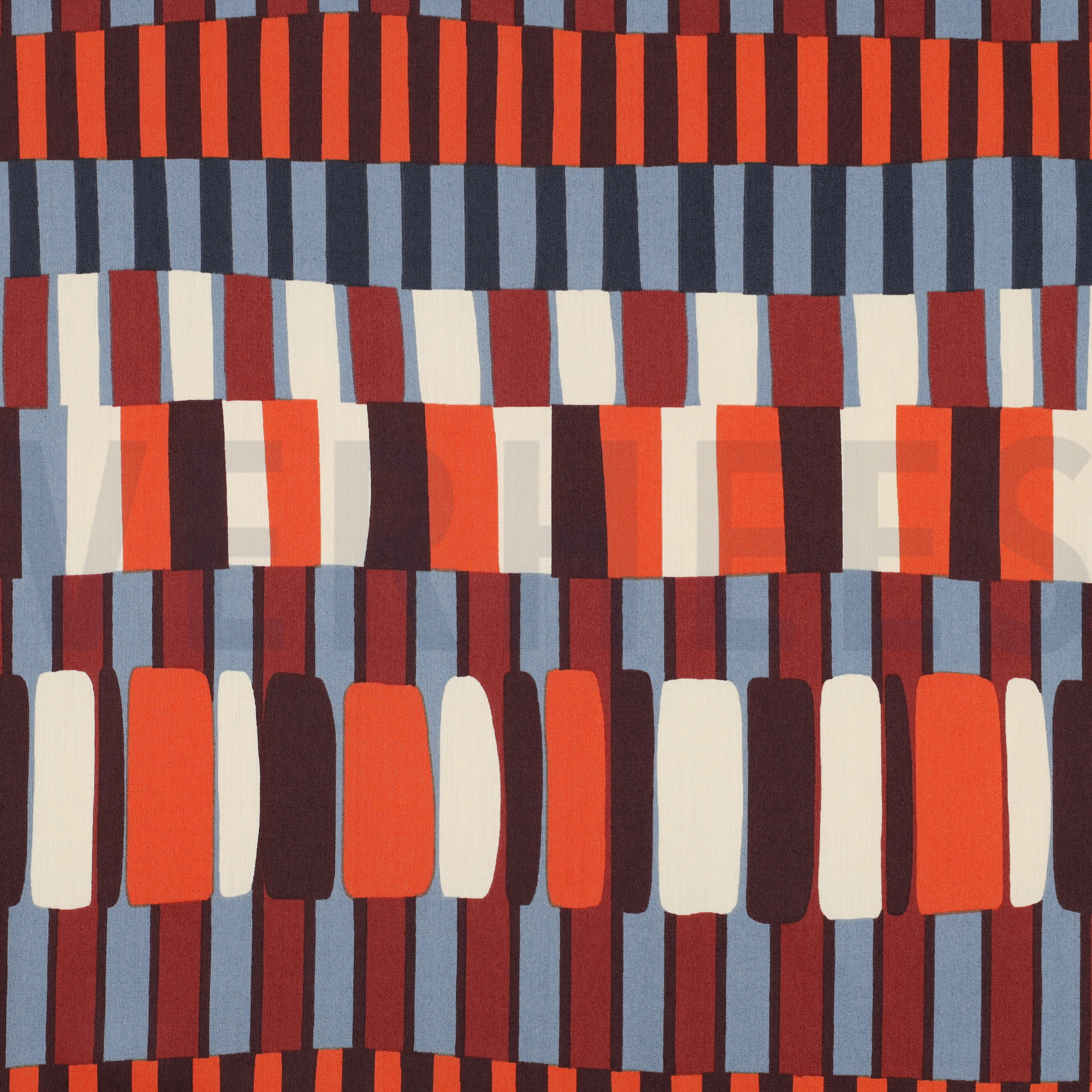 BAUMWOLLE VISKOSE STREIFEN JEANSBLAU (high resolution)