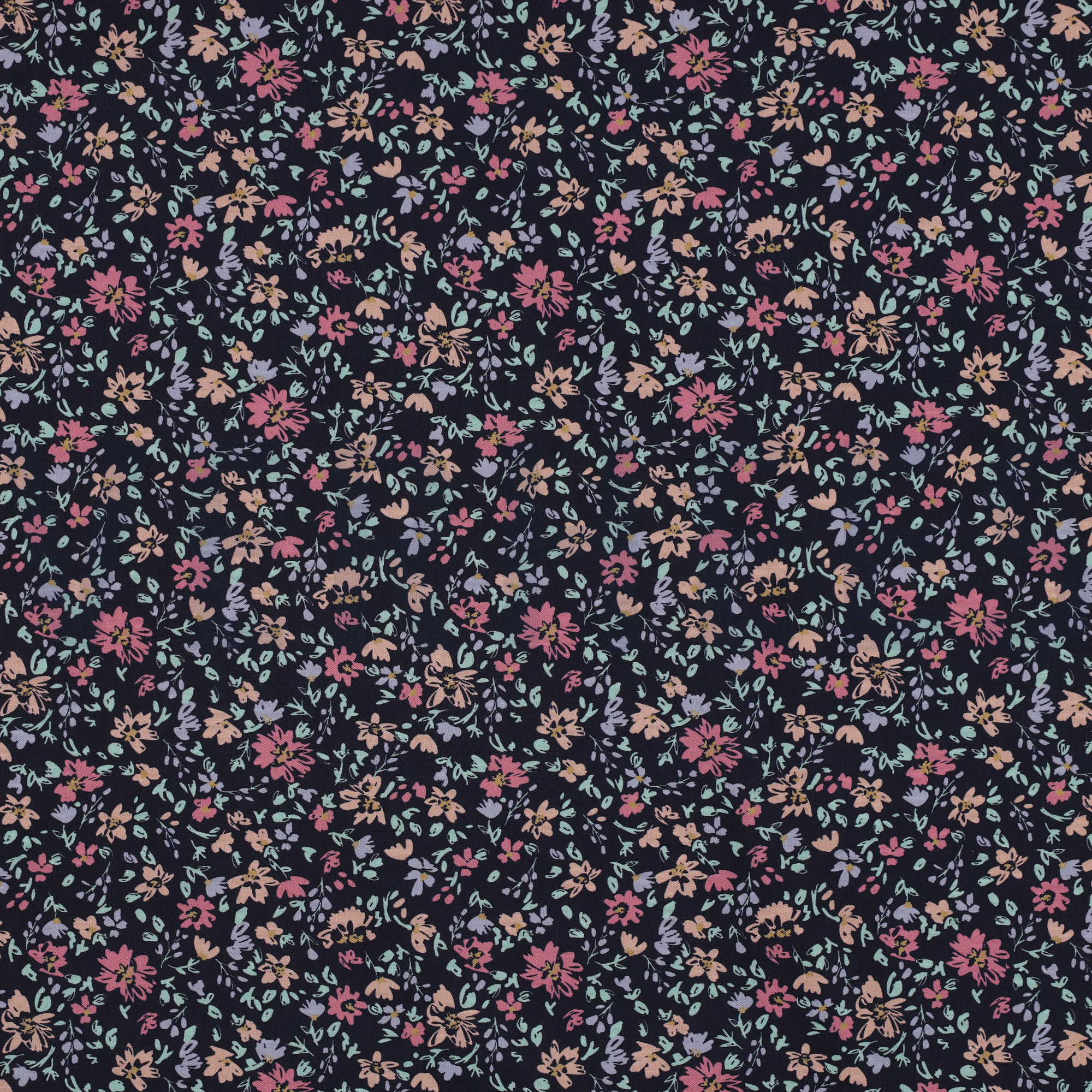 FINE POPLIN FLOWERS NAVY (high resolution)