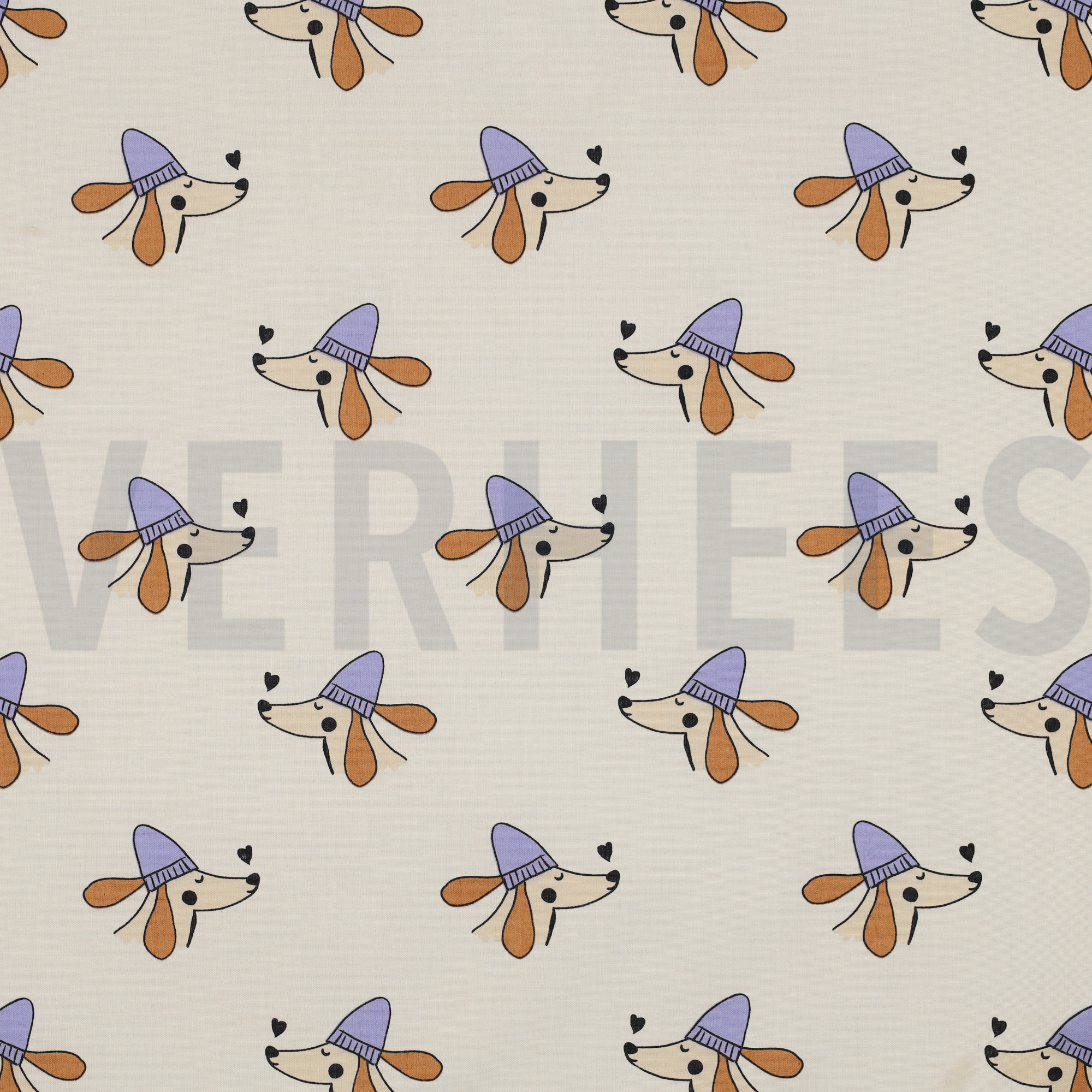 KATOENEN POPLIN HONDEN GEBROKEN WIT (high resolution)