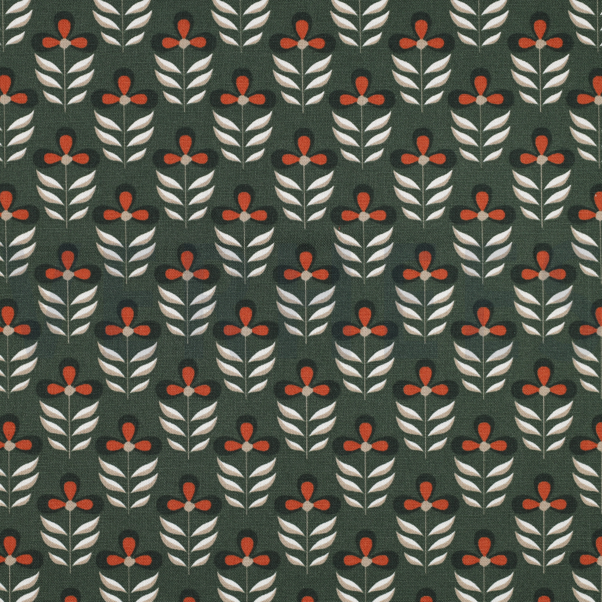 TOILE DÉCORATION FLEURS VERT ANCIEN (high resolution)