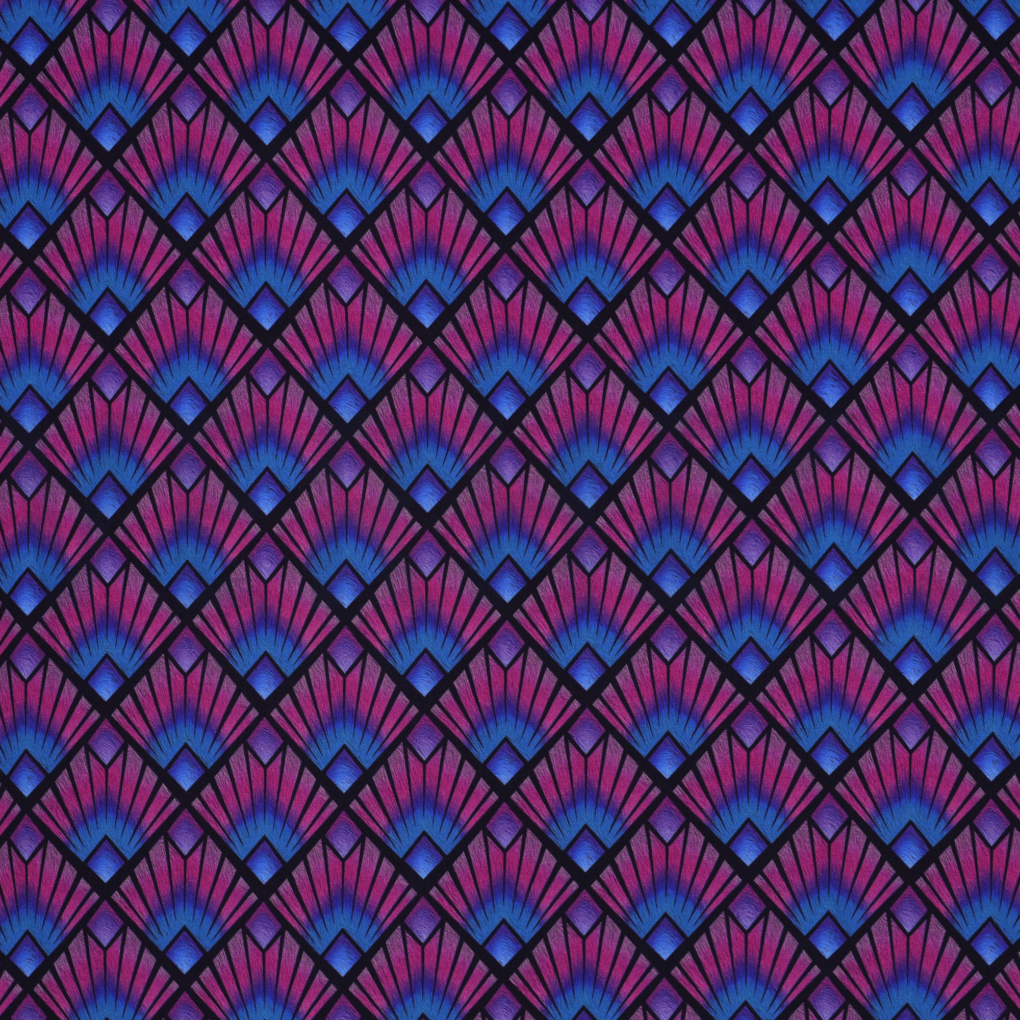 VISCOSE RADIANCE DIGITAL GRAPHIQUE BLEU MARINE (high resolution)