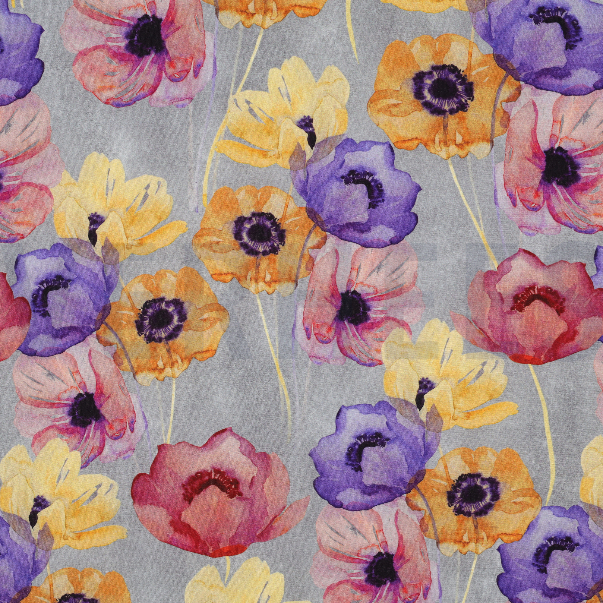 VISCOSE RADIANCE DIGITAAL BLOEMEN GRIJS (high resolution)