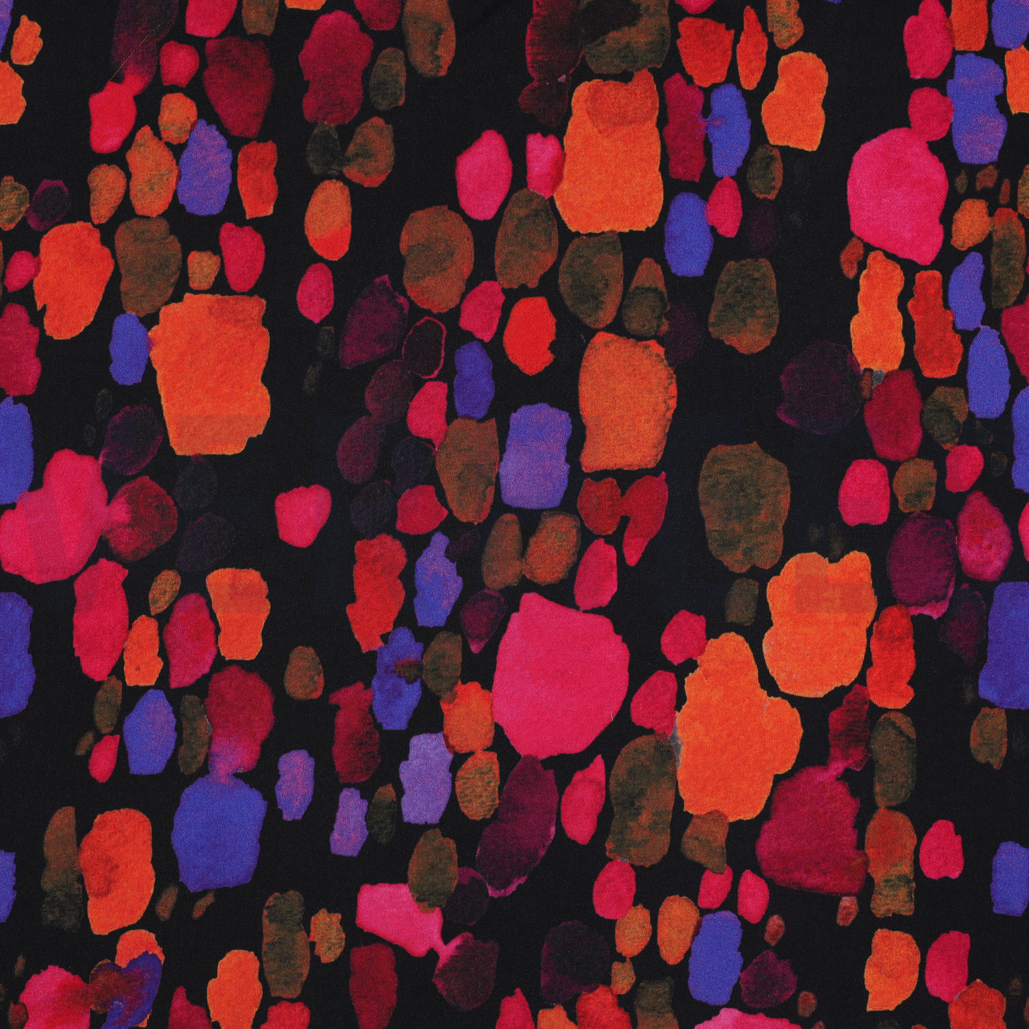 VISCOSE SATIN DIGITAL ABSTRACT BLACK (high resolution)