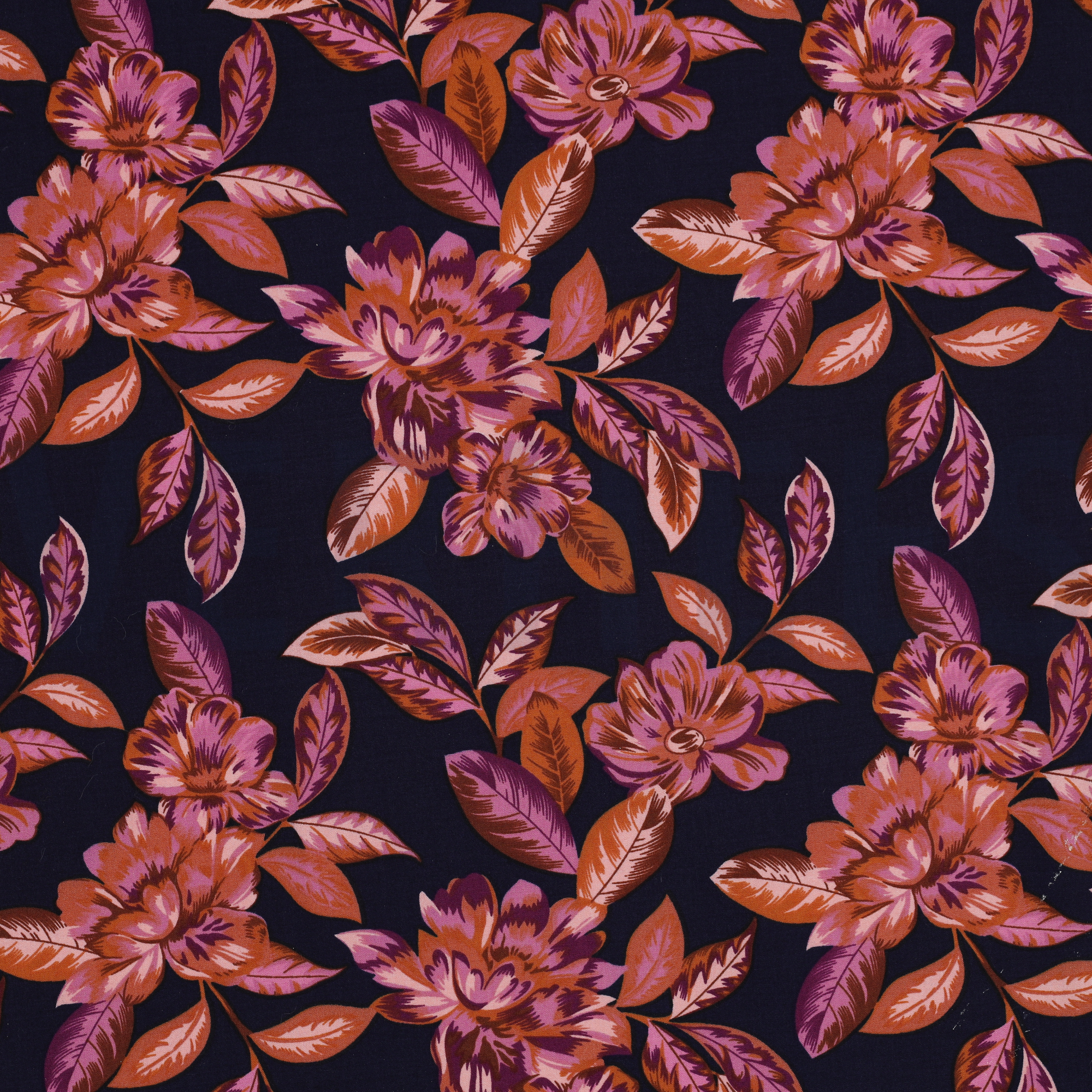 VISCOSE STRETCH FLOWERS NAVY (high resolution)