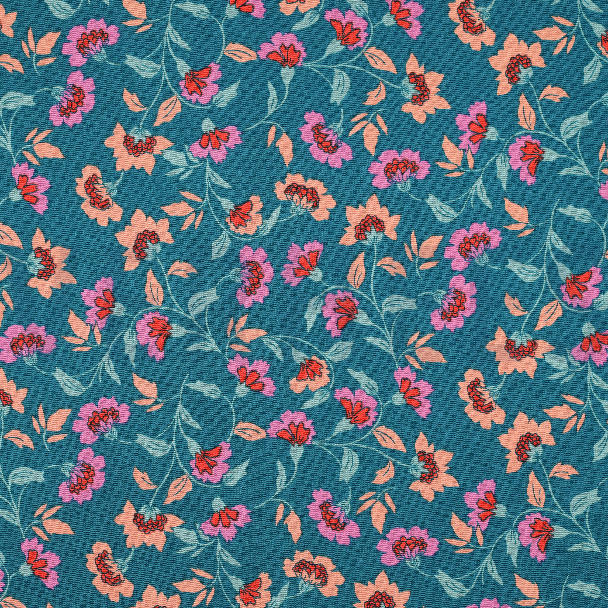 VISCOSE ROSELLA STRETCH FLOWERS PETROL (high resolution)