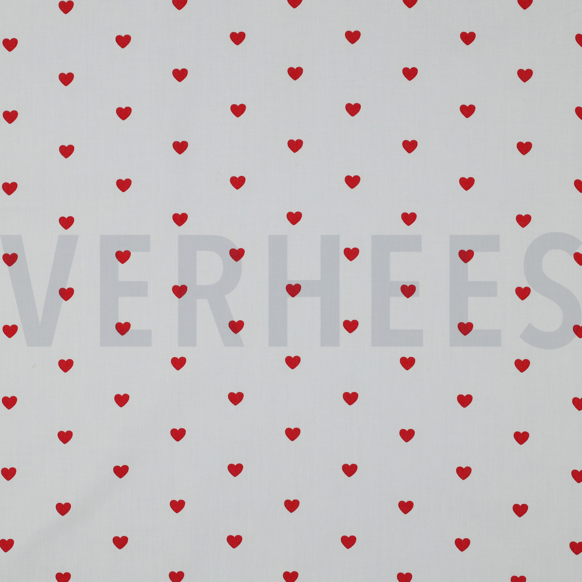 FINE POPLIN HEARTS WHITE/DARK RED (high resolution)