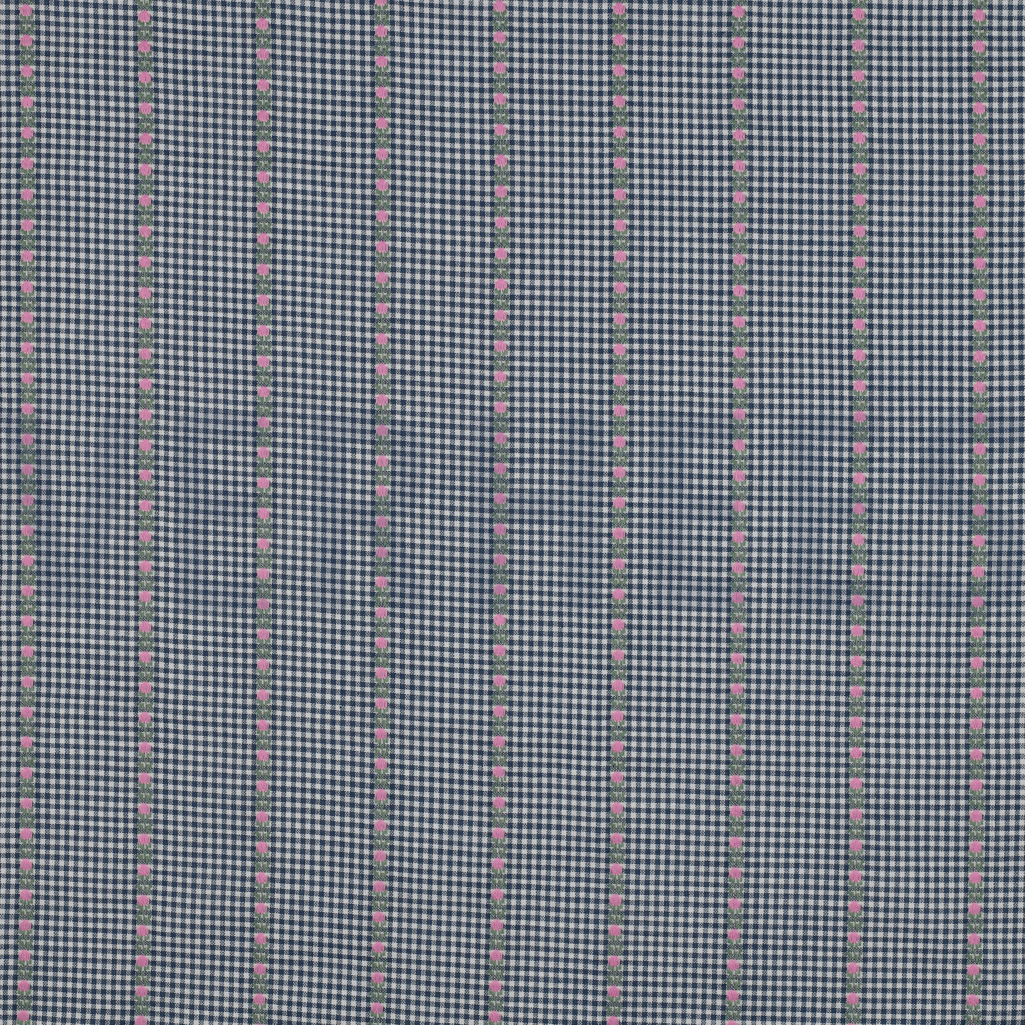 COTTON JACQUARD FLOWERS BLUE/WHITE (high resolution)