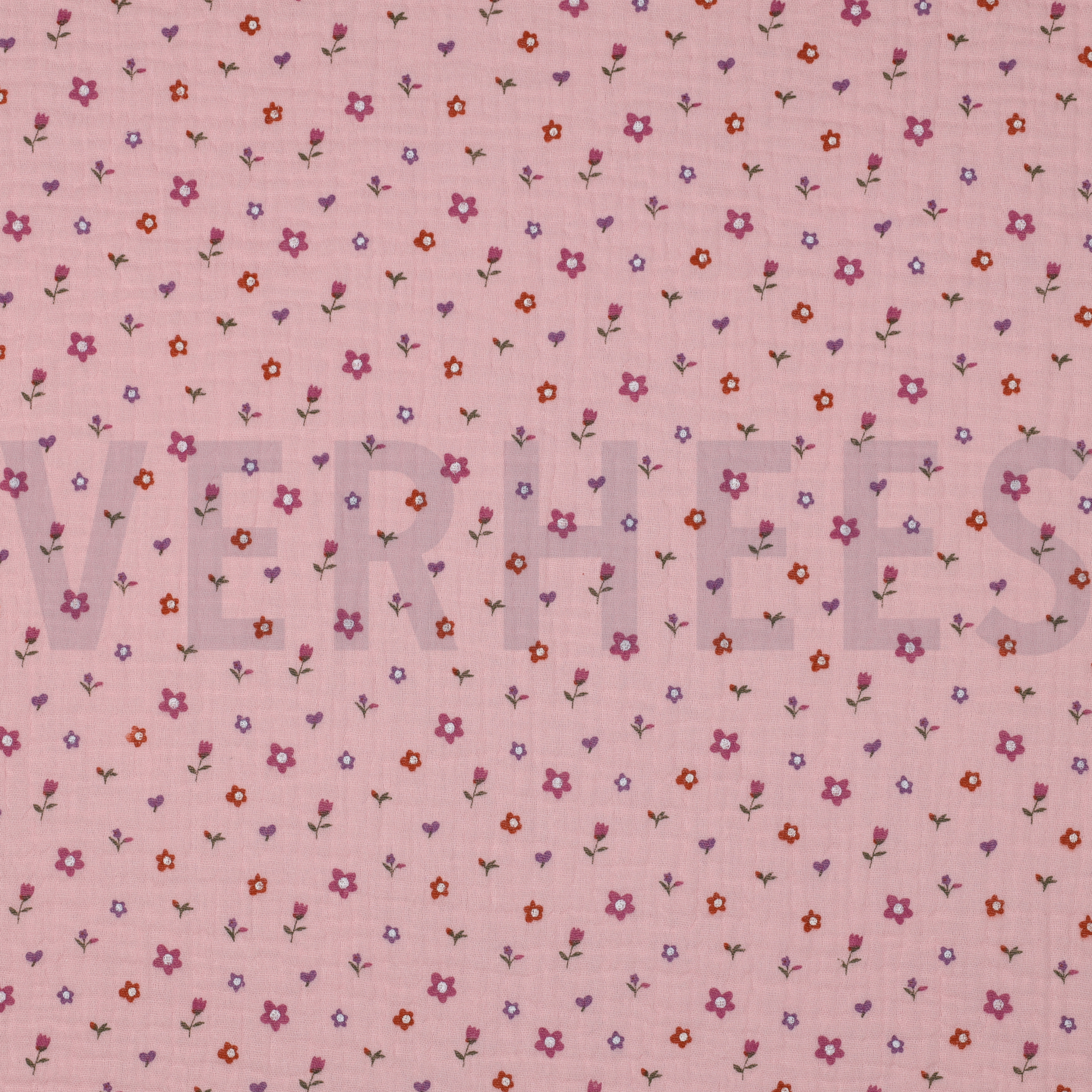 DOUBLE GAUZE FLOWERS LIGHT PINK (high resolution)