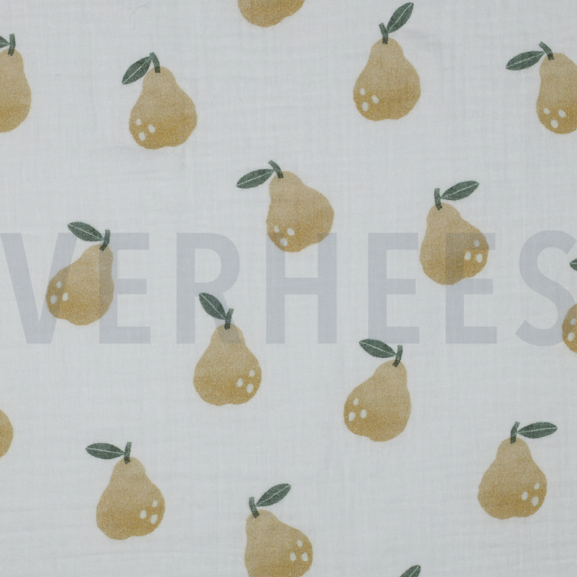 DOUBLE GAUZE DIGITAL PEARS WHITE (high resolution)