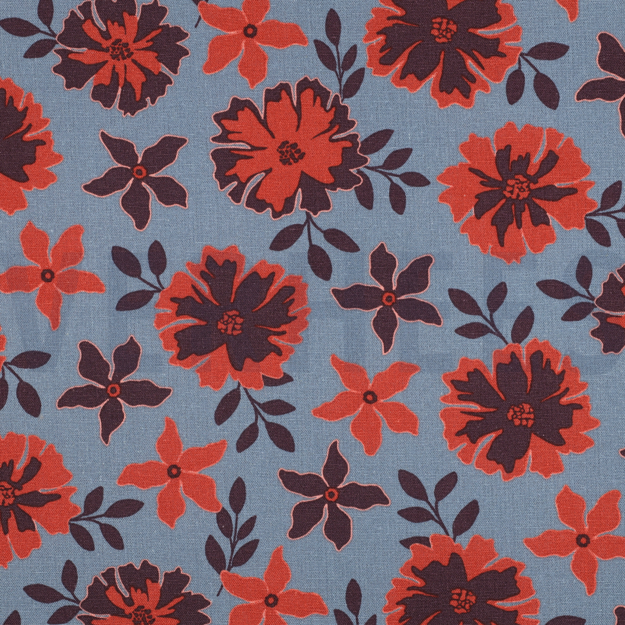LIN VISCOSE FLEURS BLEU (high resolution)
