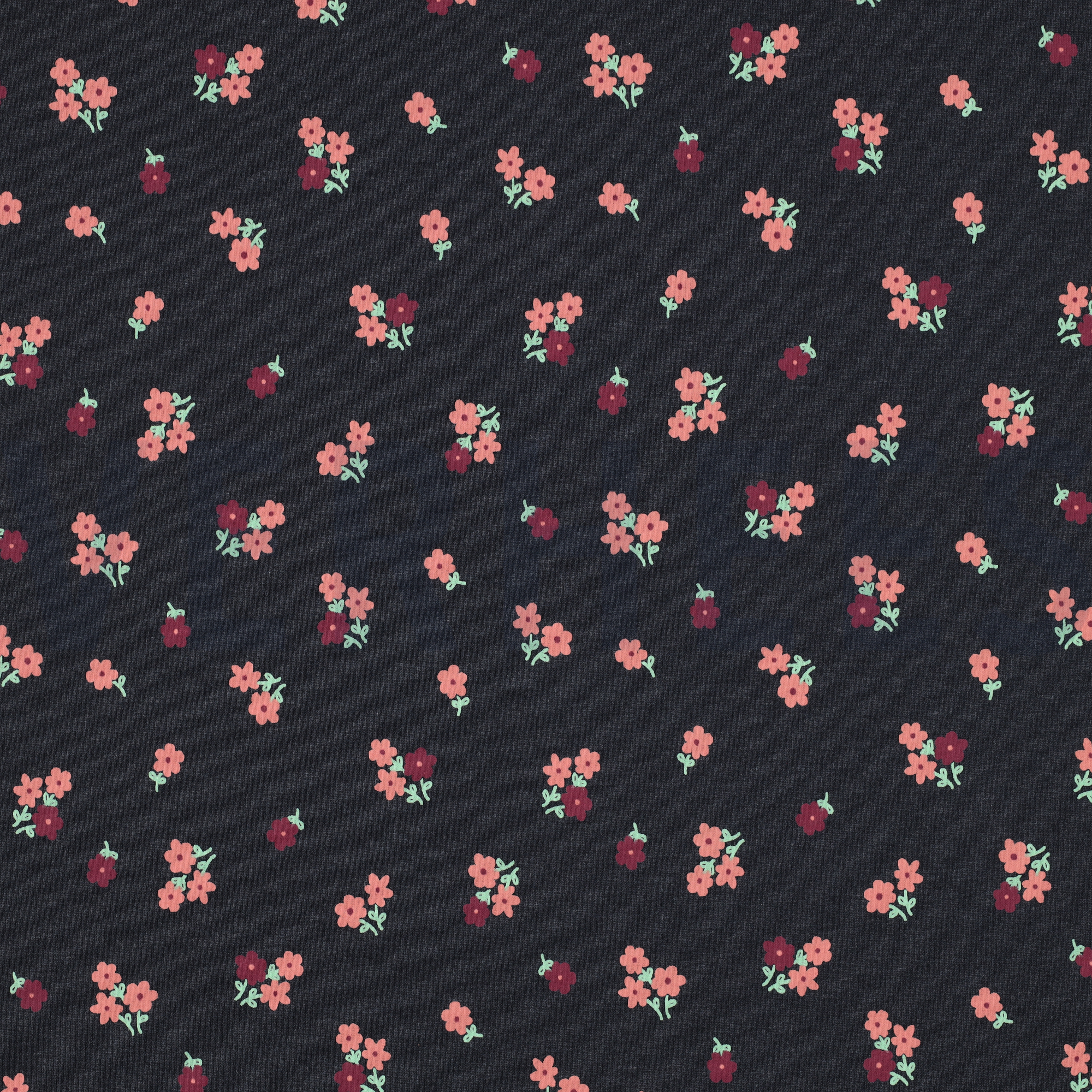 JERSEY MELANGE FLOWERS INDIGO (high resolution)