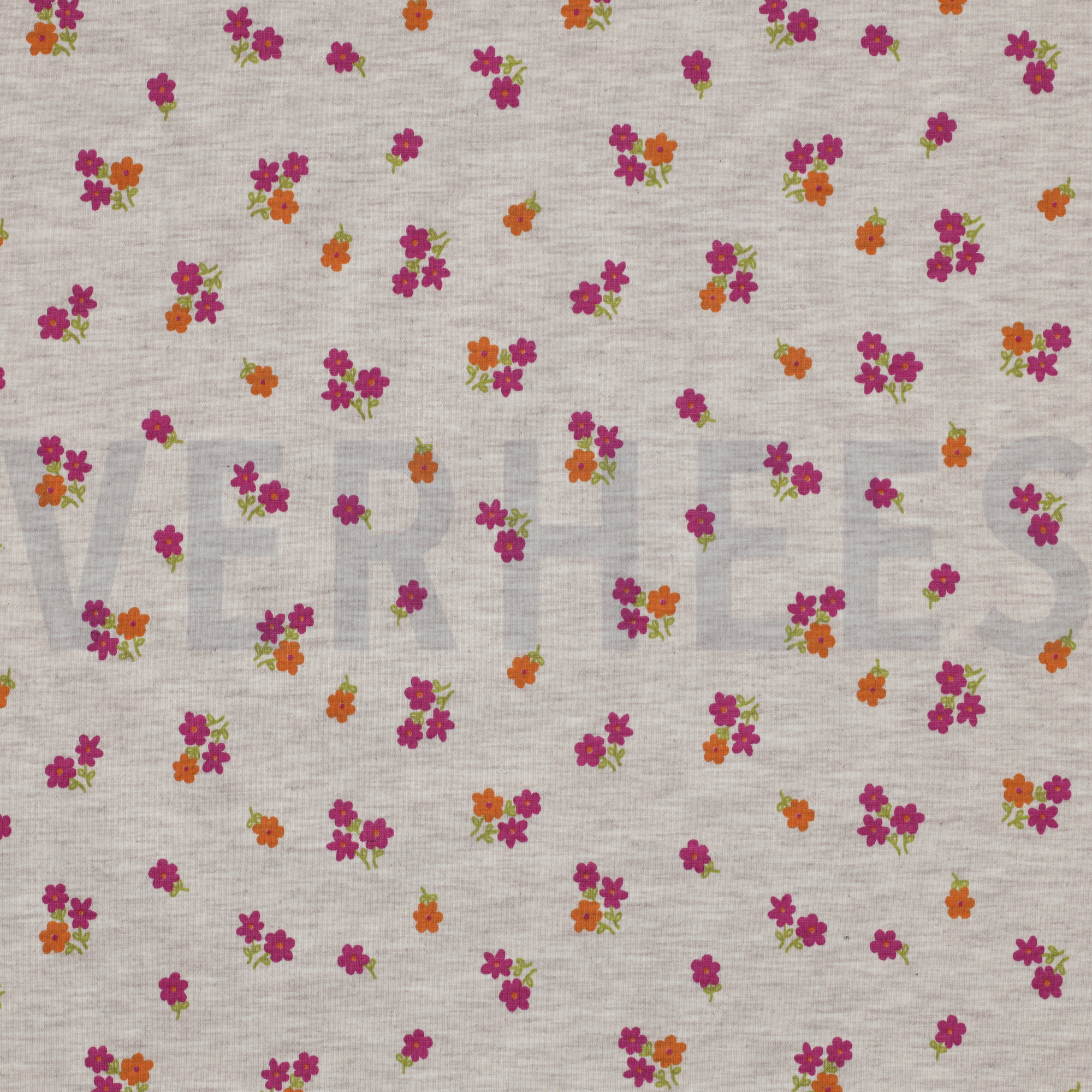 JERSEY MÉLANGE FLEURS SABLE CLAIR (high resolution)