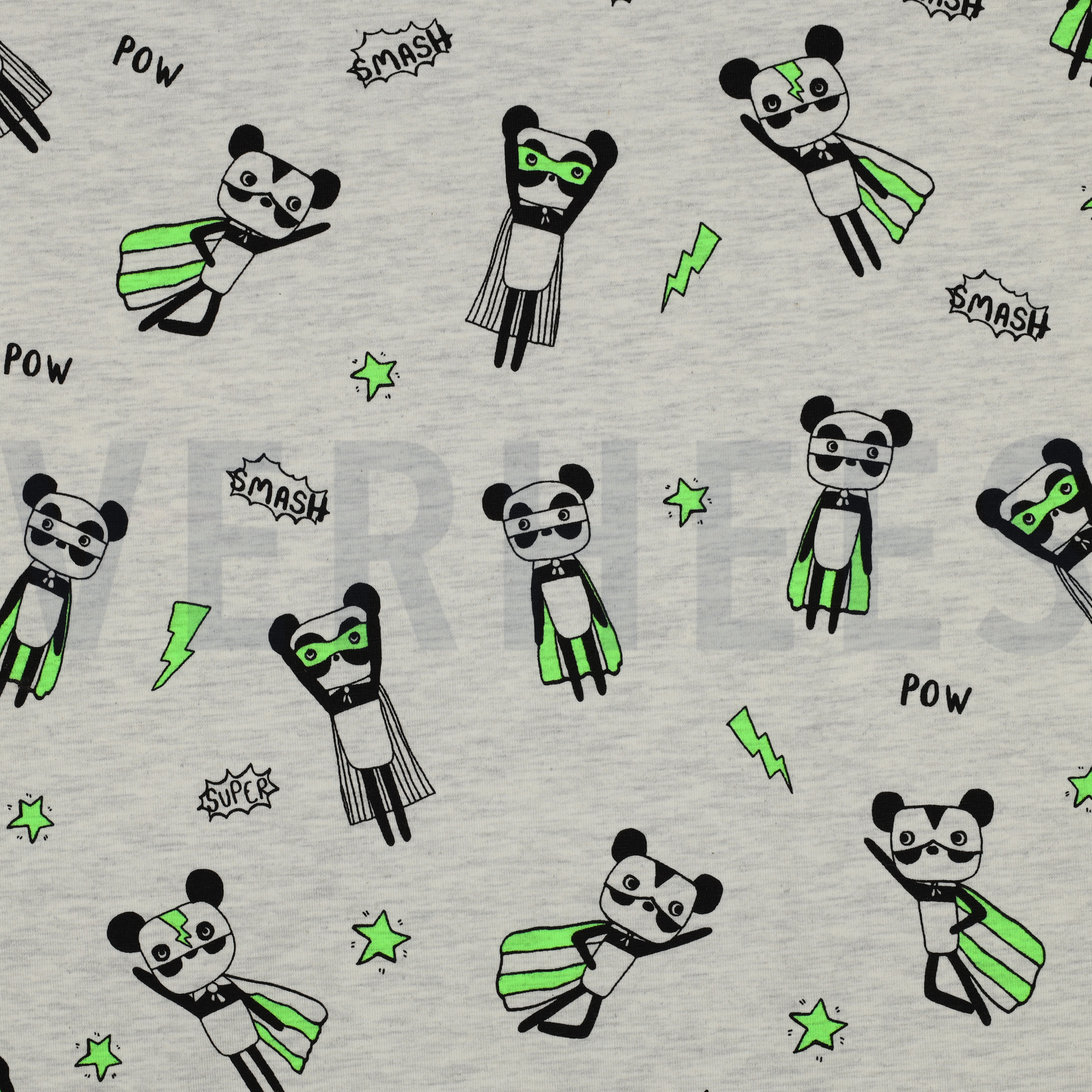 JERSEY MÉLANGE NEON SUPER HÉROS ÉCRU (high resolution)