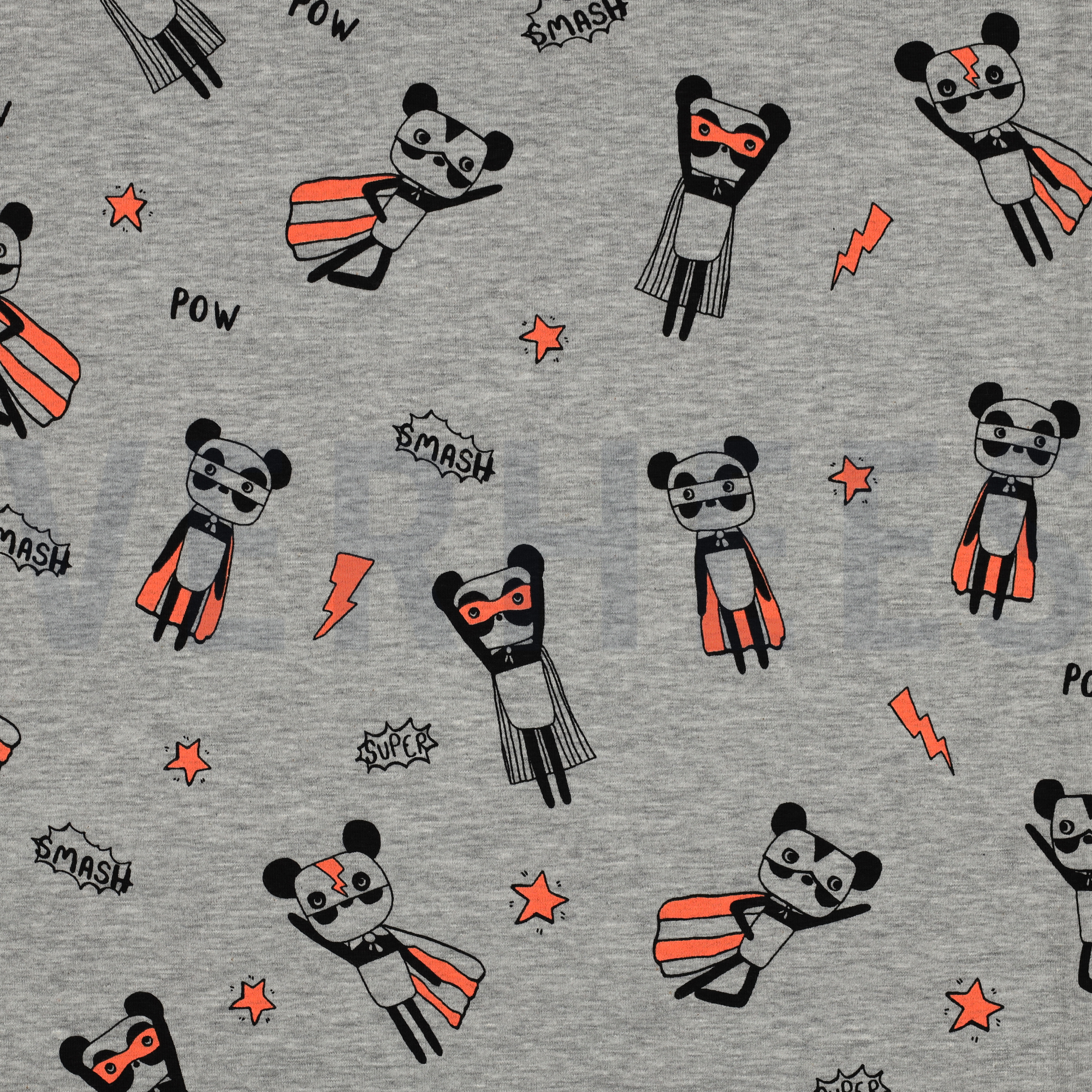 JERSEY MELANGE NEON SUPERHELDEN LICHTGRIJS (high resolution)