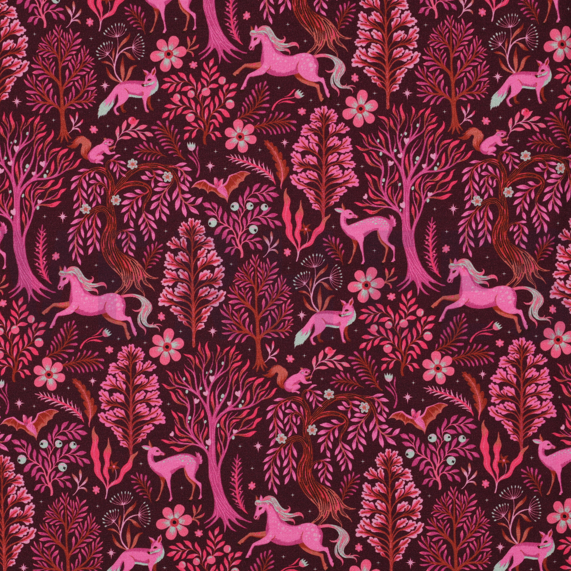 FRENCH TERRY DIGITAAL BOSDIEREN BORDEAUXROOD (high resolution)