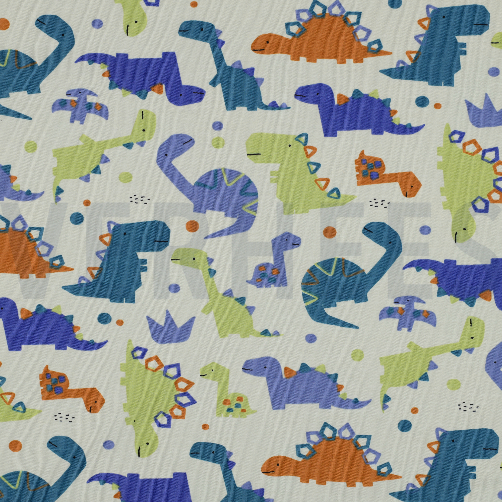FRENCH TERRY DINOSAURIER GEBROCHEN WEISS (high resolution)