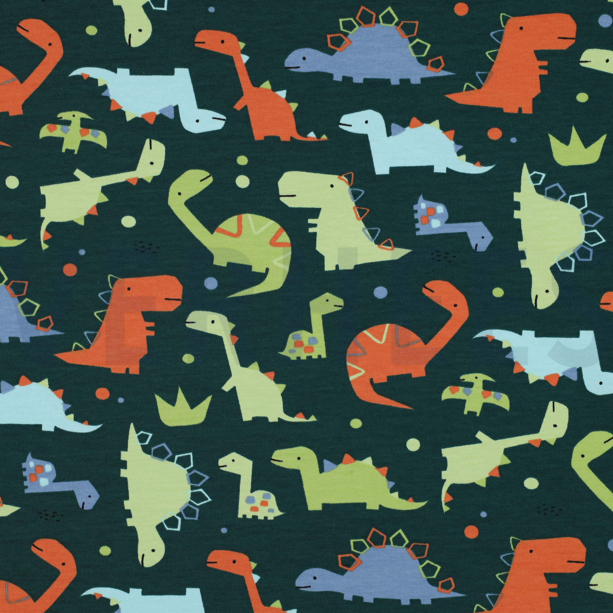 FRENCH TERRY DINOSAURS DARK GREEN (high resolution)